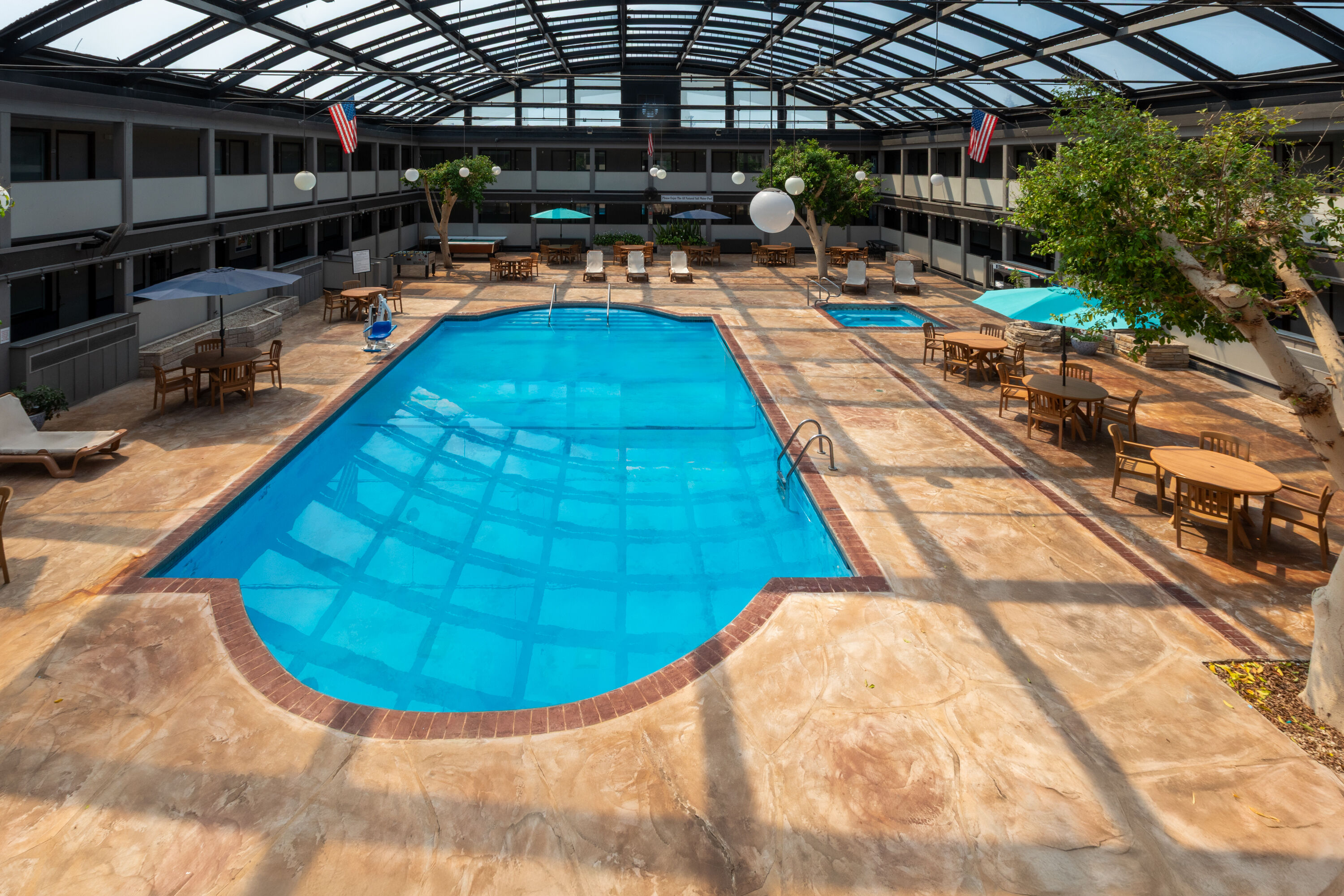 Indoor pool at the AmericInn by Wyndham Appleton Downtown in Appleton, Wisconsin