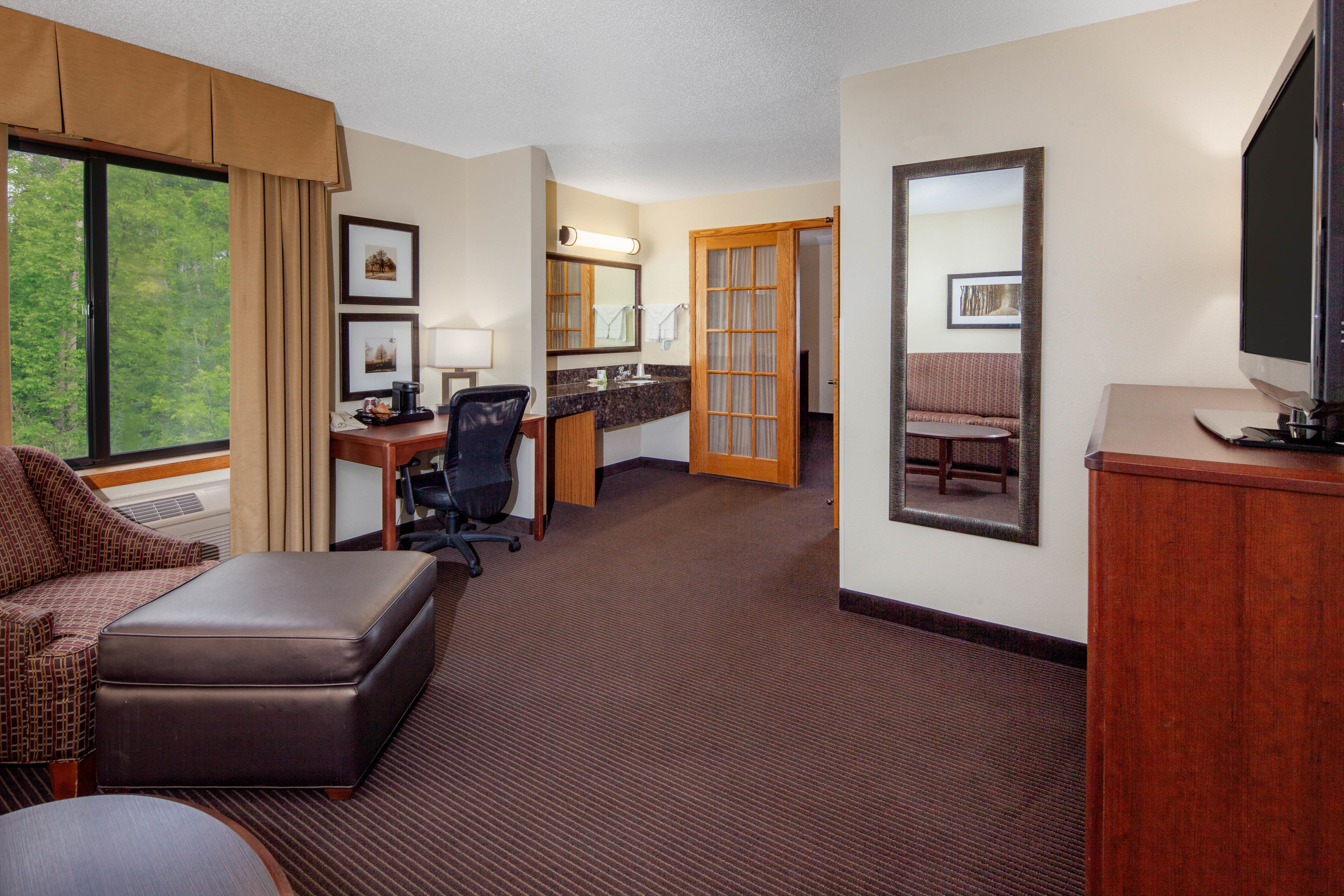 Guest room at the AmericInn by Wyndham Ashland in Ashland, Wisconsin