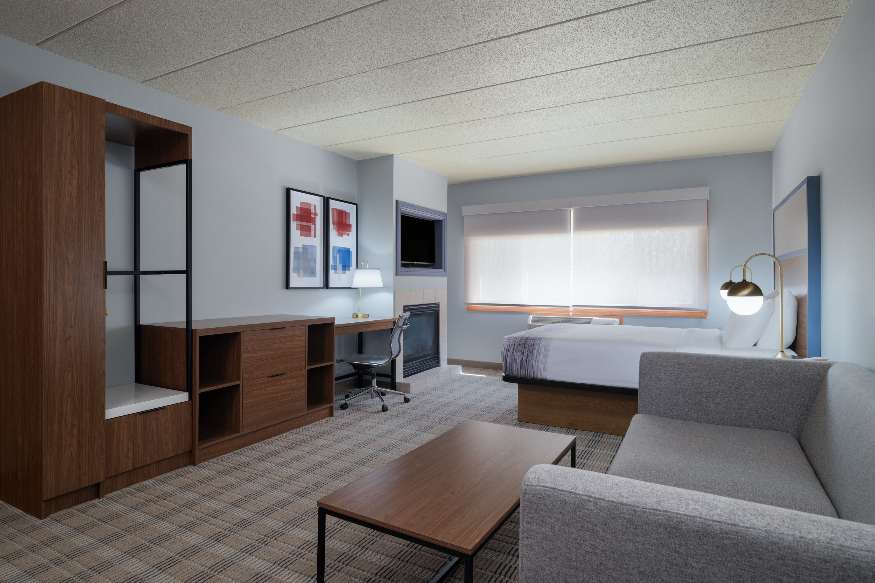 Guest room at the AmericInn by Wyndham Baldwin in Baldwin, Wisconsin