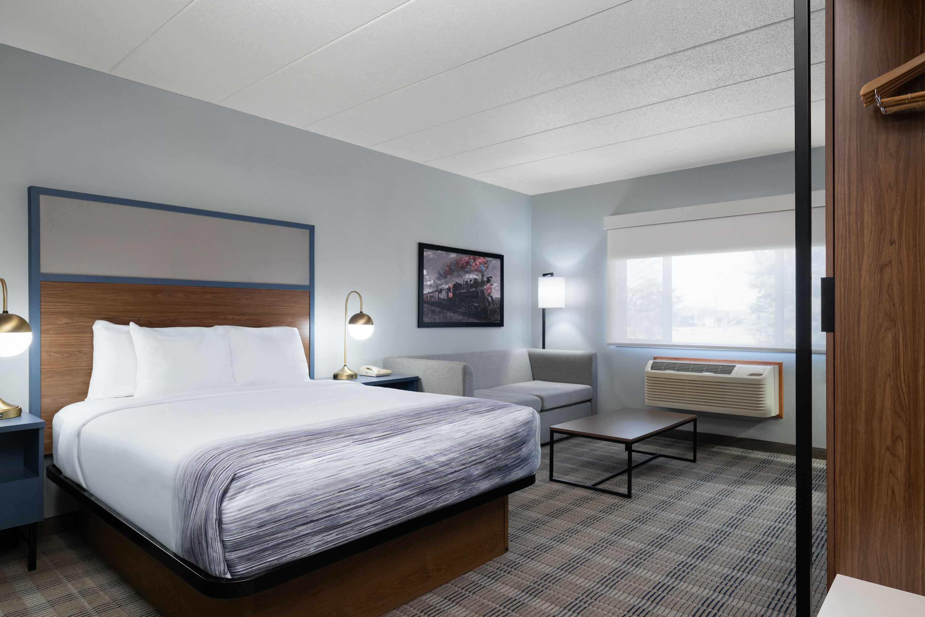 Guest room at the AmericInn by Wyndham Baldwin in Baldwin, Wisconsin