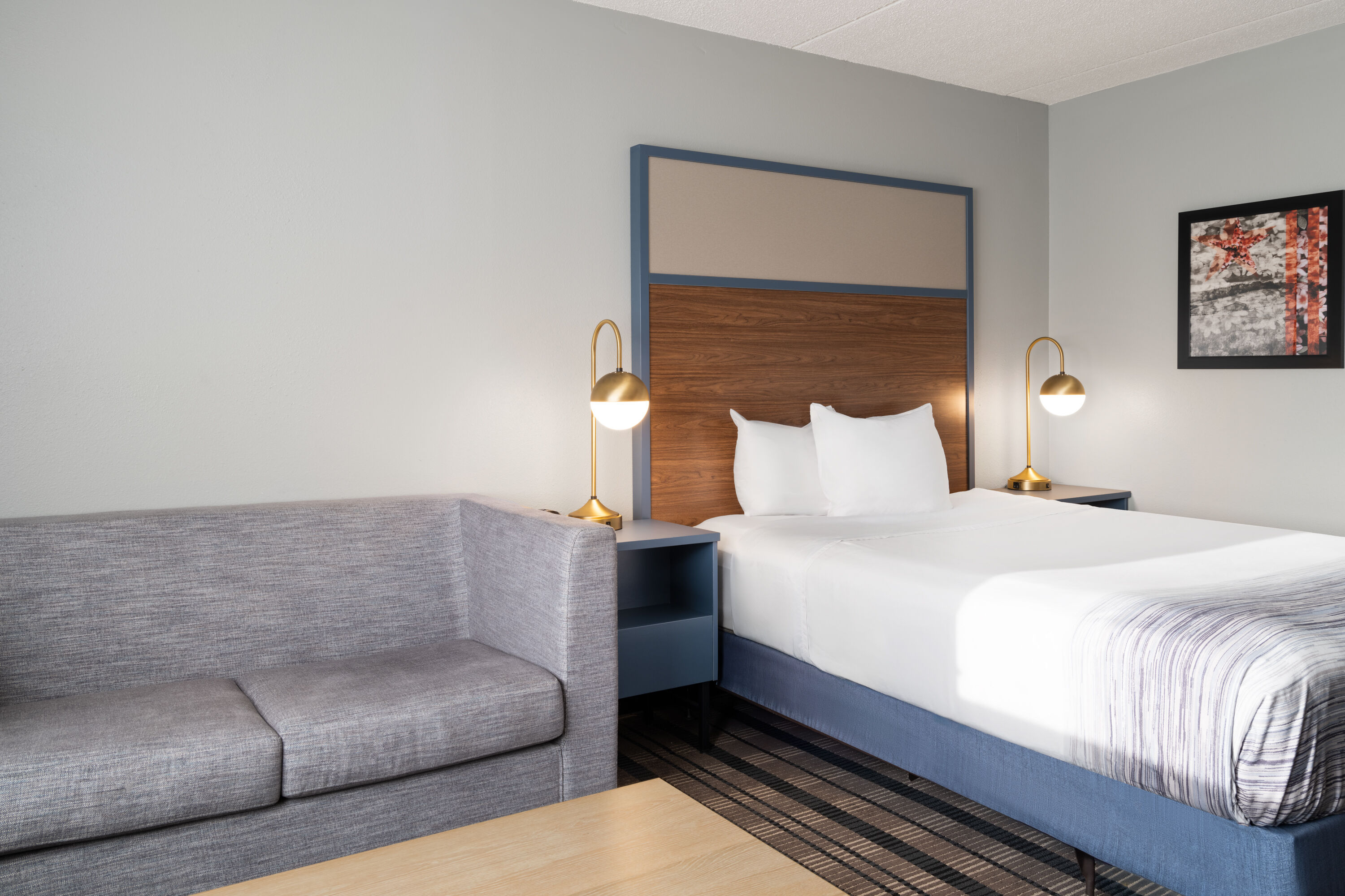 Guest room at the AmericInn by Wyndham Beaver Dam in Beaver Dam, Wisconsin