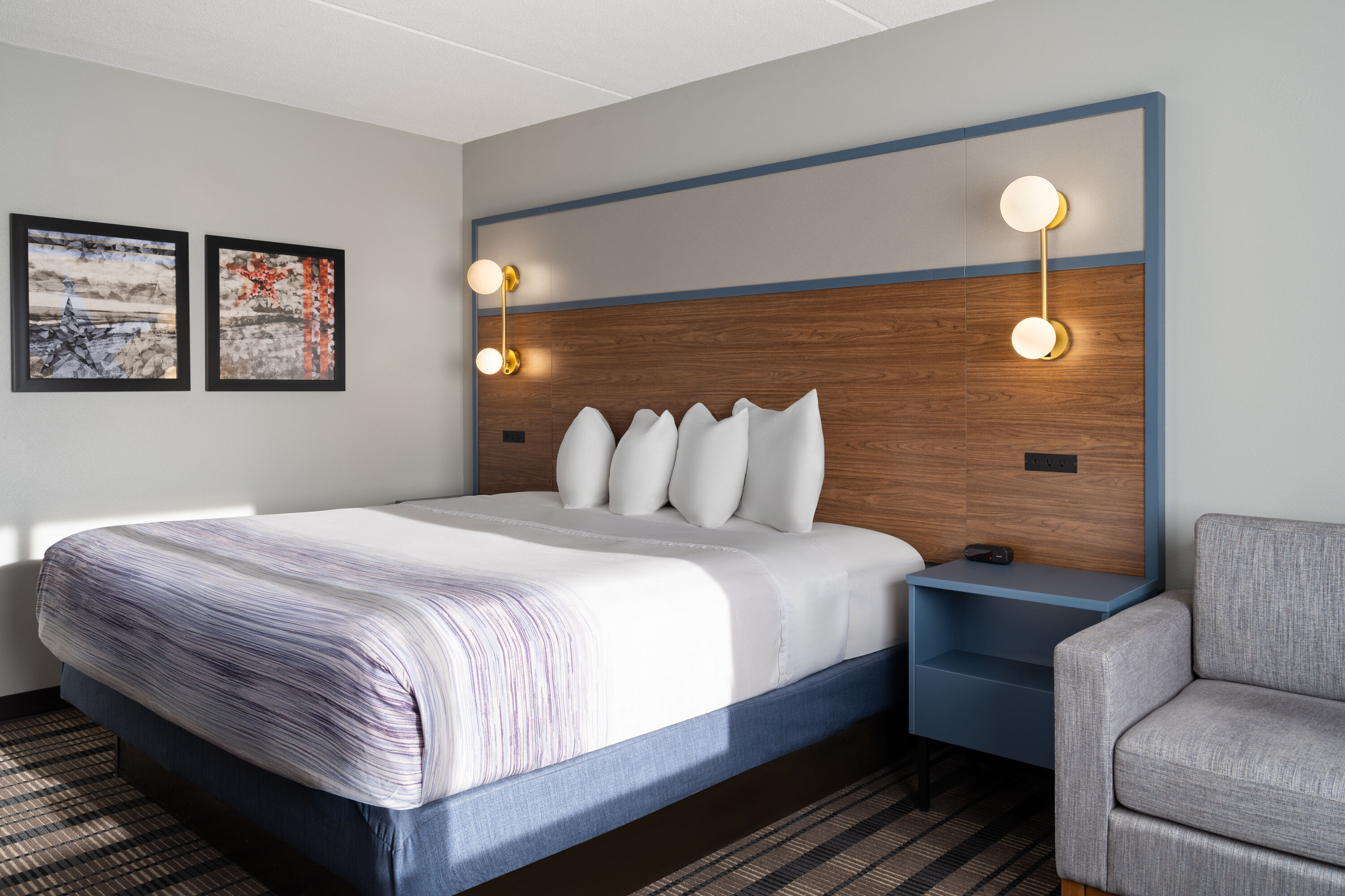 Guest room at the AmericInn by Wyndham Beaver Dam in Beaver Dam, Wisconsin