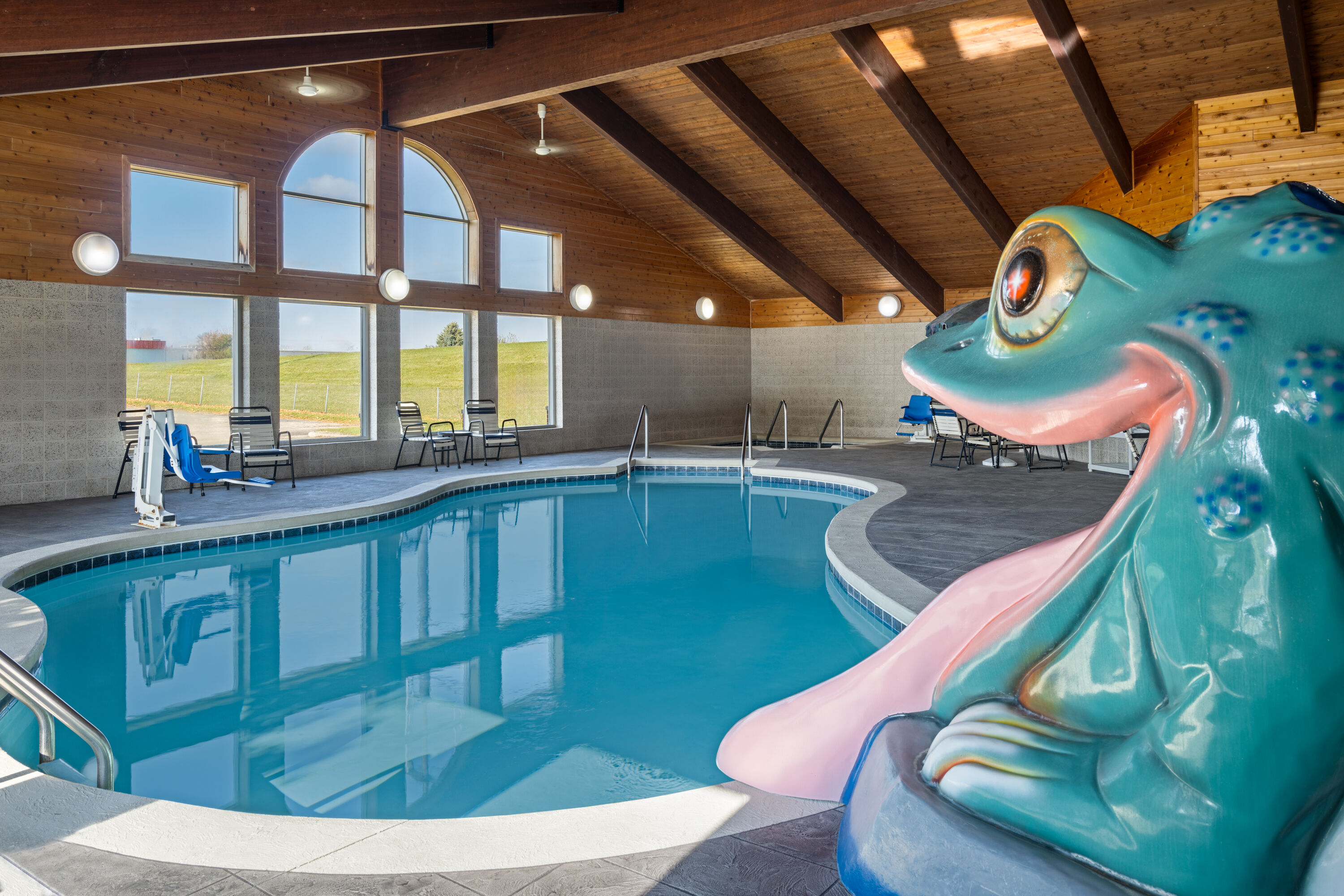 Indoor pool at the AmericInn by Wyndham Beaver Dam in Beaver Dam, Wisconsin