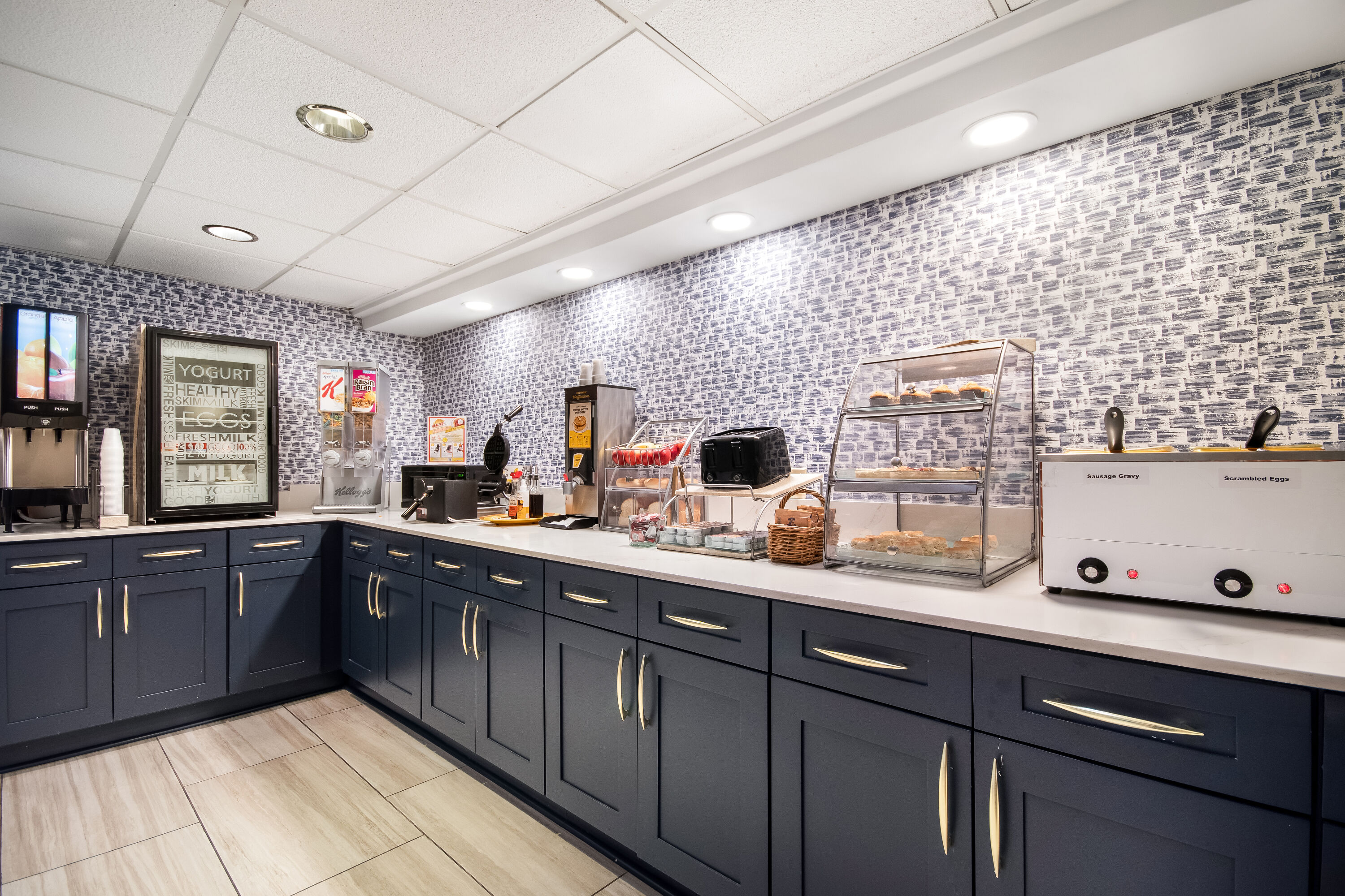 AmericInn by Wyndham Beloit restaurant breakfast area close up in Beloit, Wisconsin