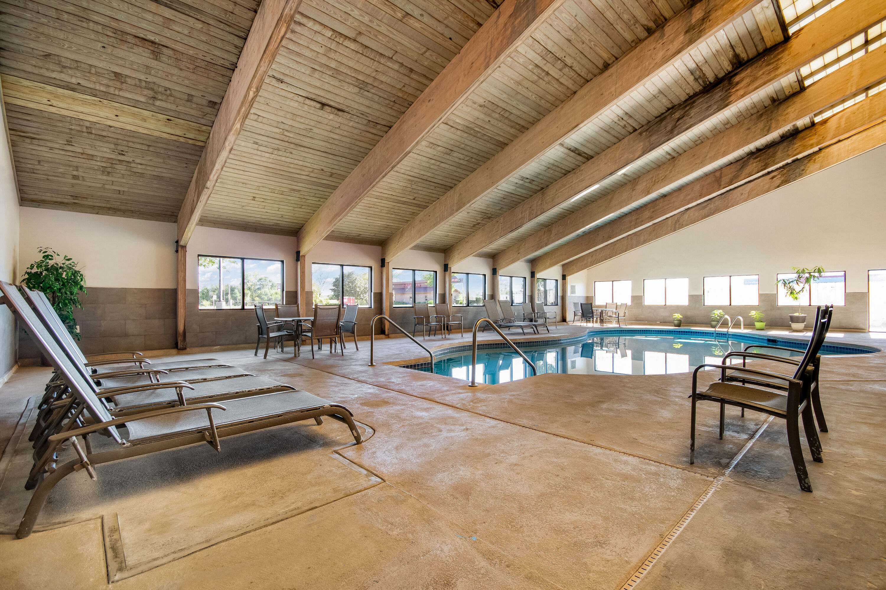 Indoor pool at the AmericInn by Wyndham Beloit in Beloit, Wisconsin