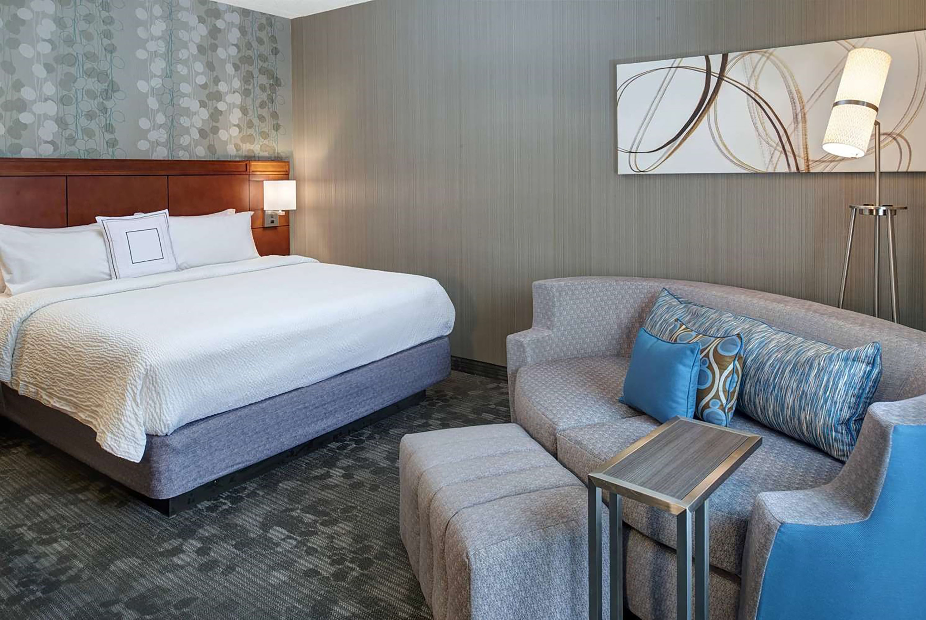 Guest room at the AmericInn by Wyndham Brookfield in Brookfield, Wisconsin