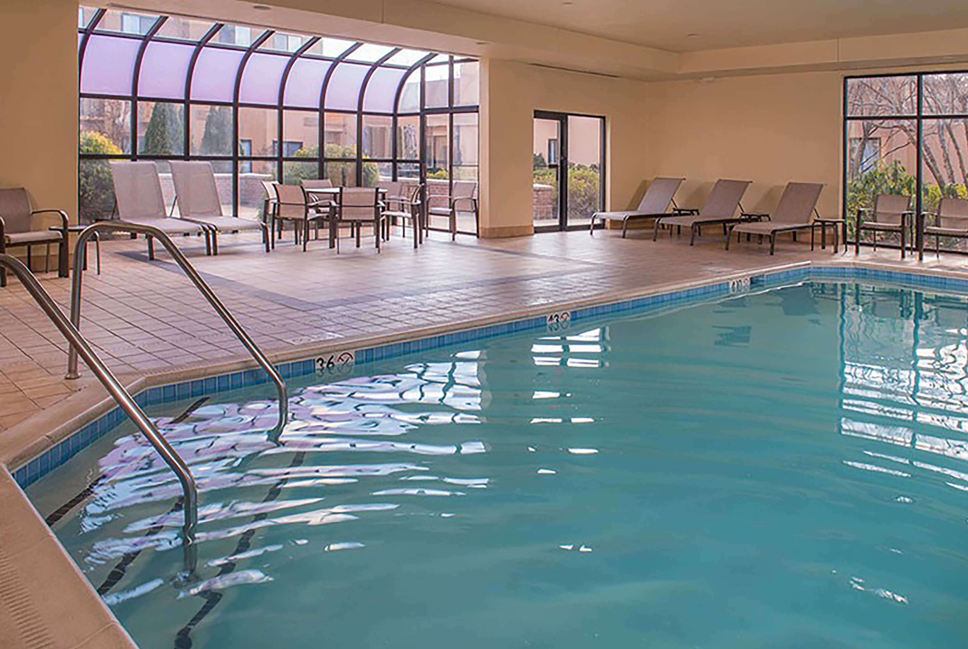 Indoor pool at the AmericInn by Wyndham Brookfield in Brookfield, Wisconsin