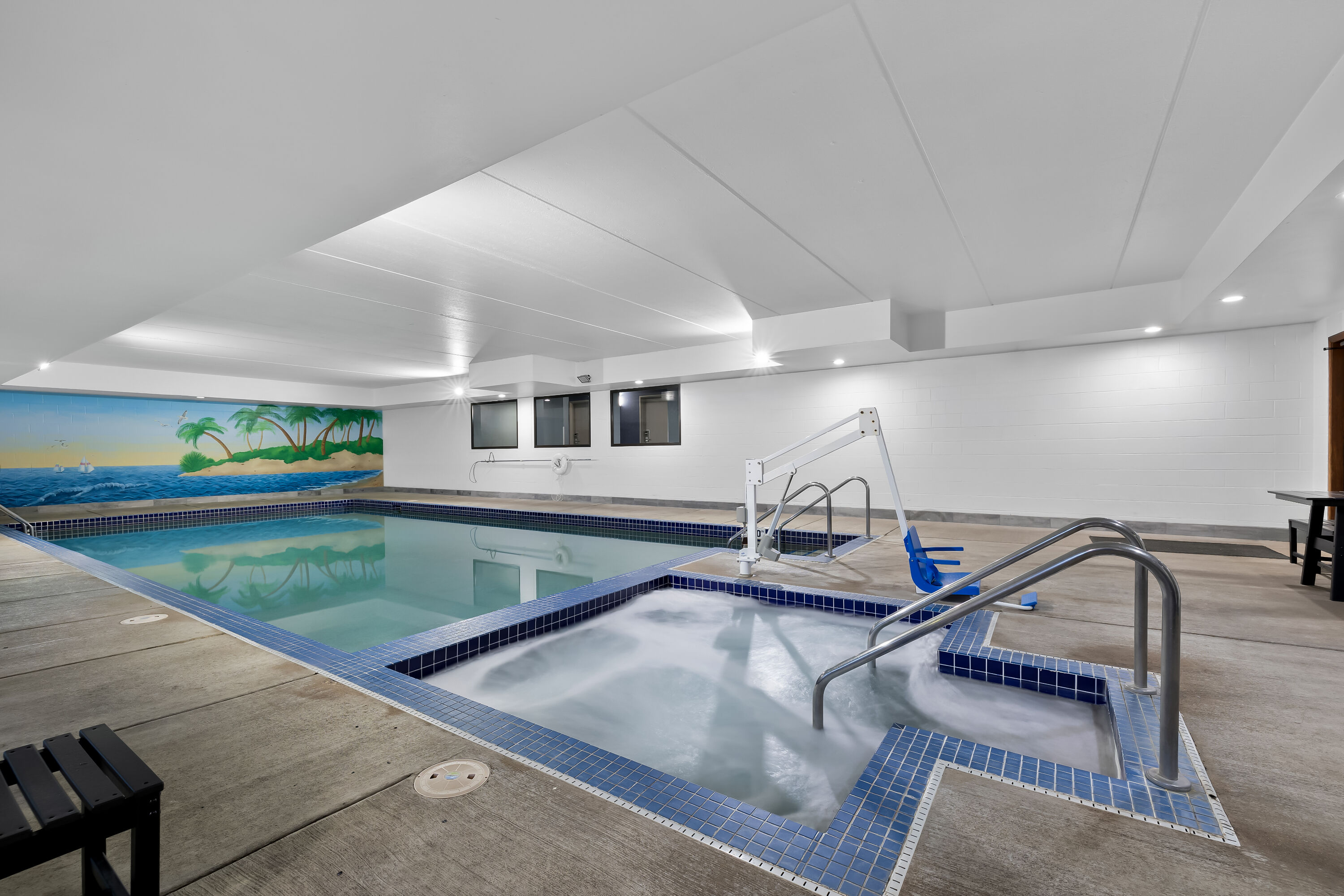 Hot tub at the AmericInn by Wyndham Columbus Wisconsin in Columbus, Wisconsin