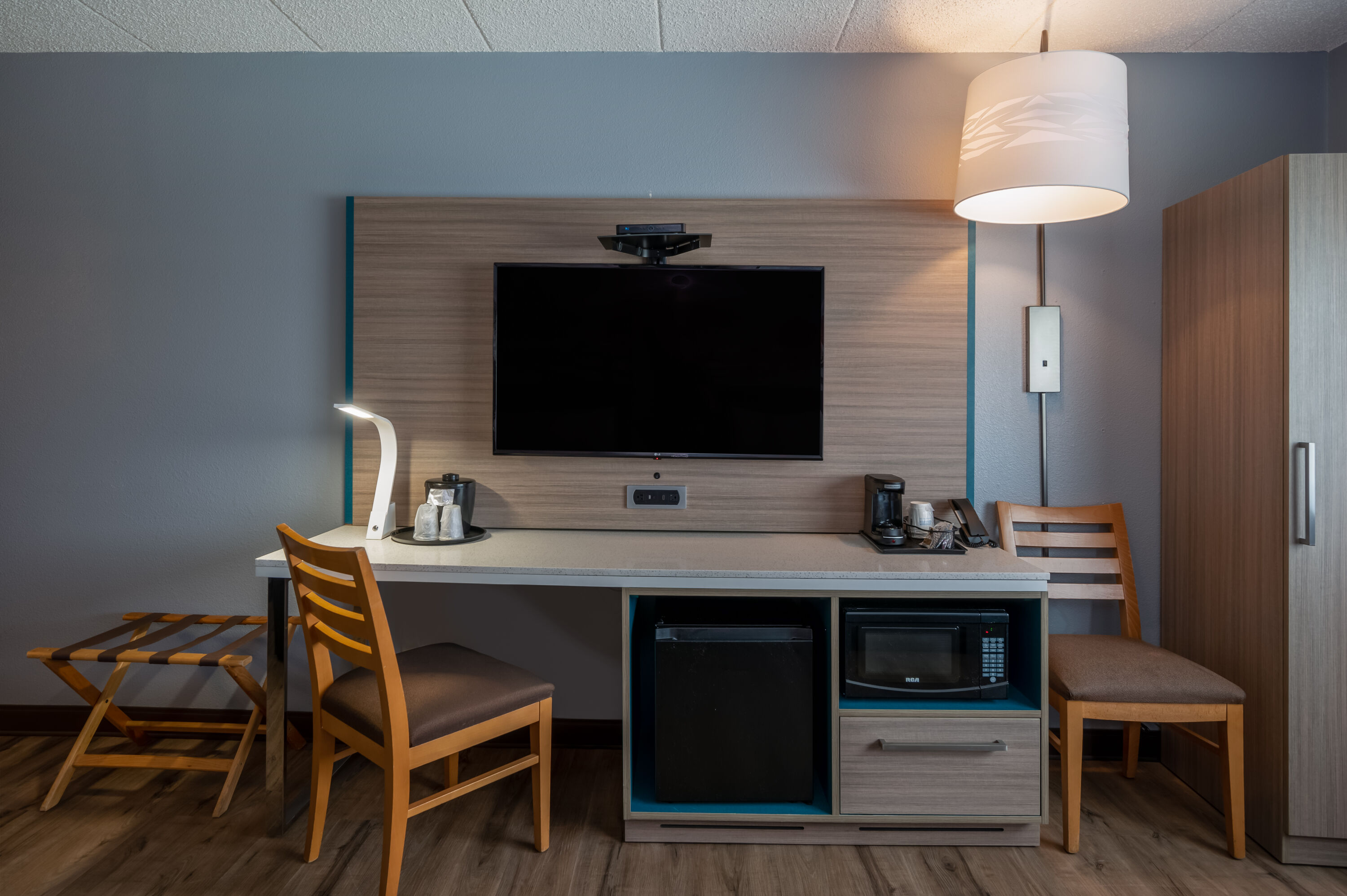 Guest room at the AmericInn by Wyndham Eau Claire in Eau Claire, Wisconsin