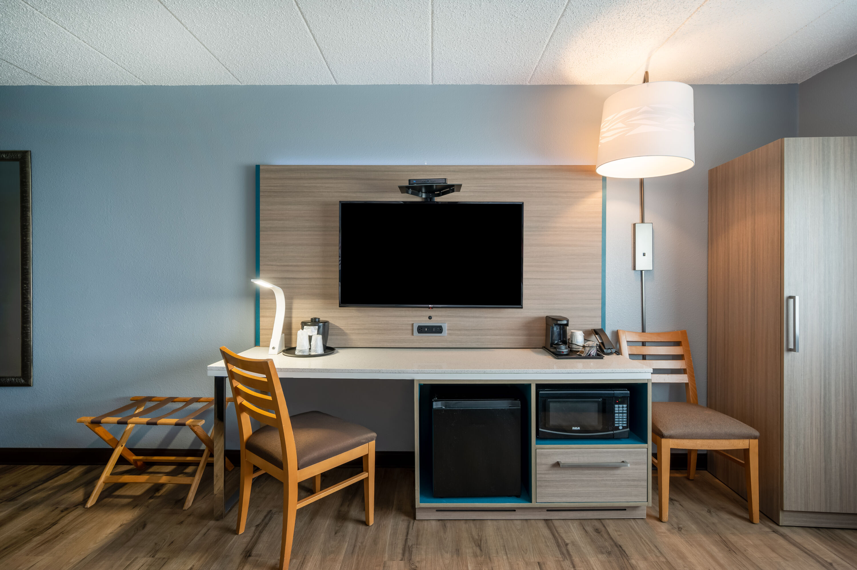 Guest room feature at the AmericInn by Wyndham Eau Claire in Eau Claire, Wisconsin