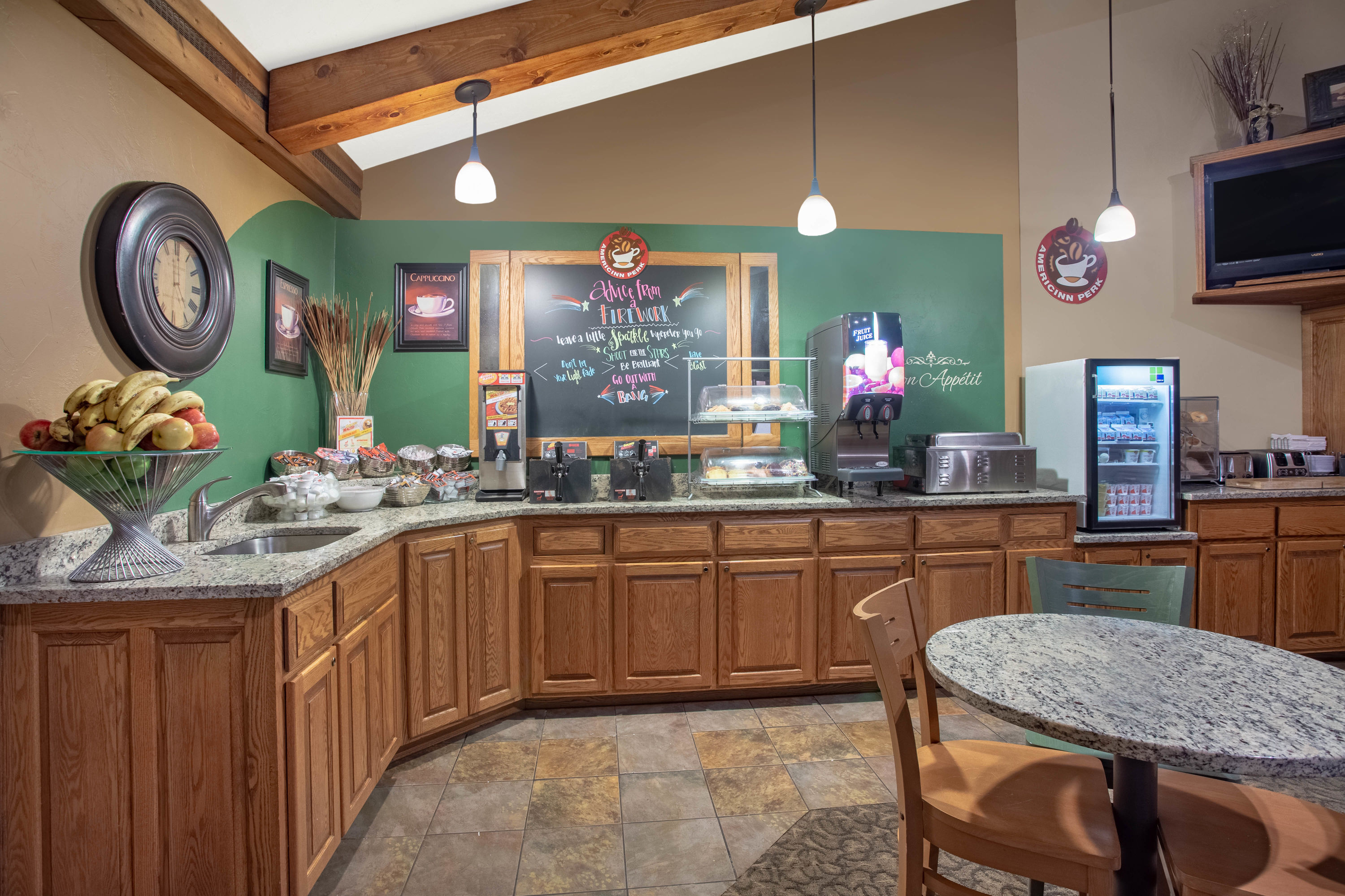 Free breakfast at AmericInn by Wyndham Green Bay West in Green Bay, Wisconsin