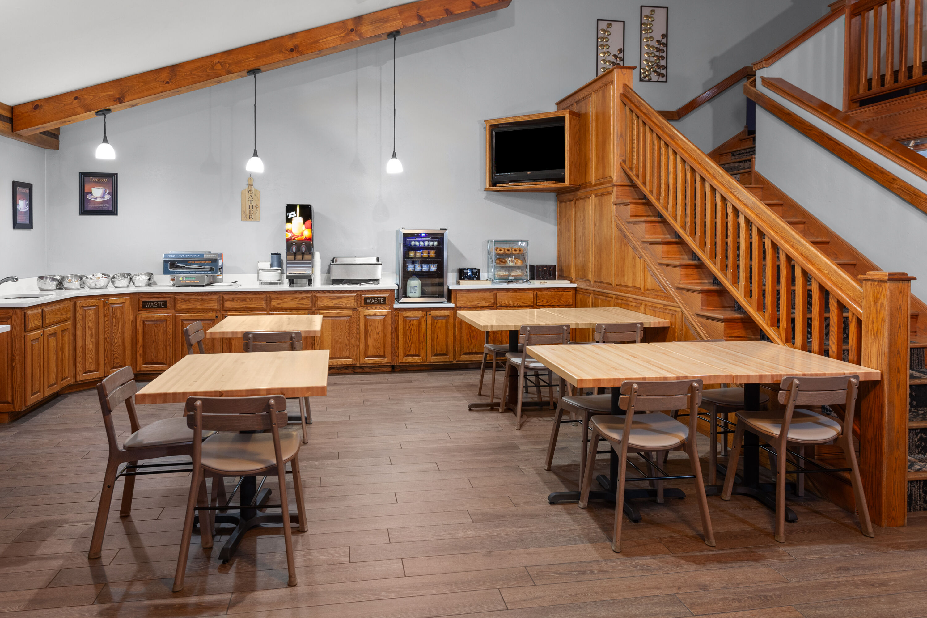 Free breakfast at AmericInn by Wyndham Green Bay West in Green Bay, Wisconsin