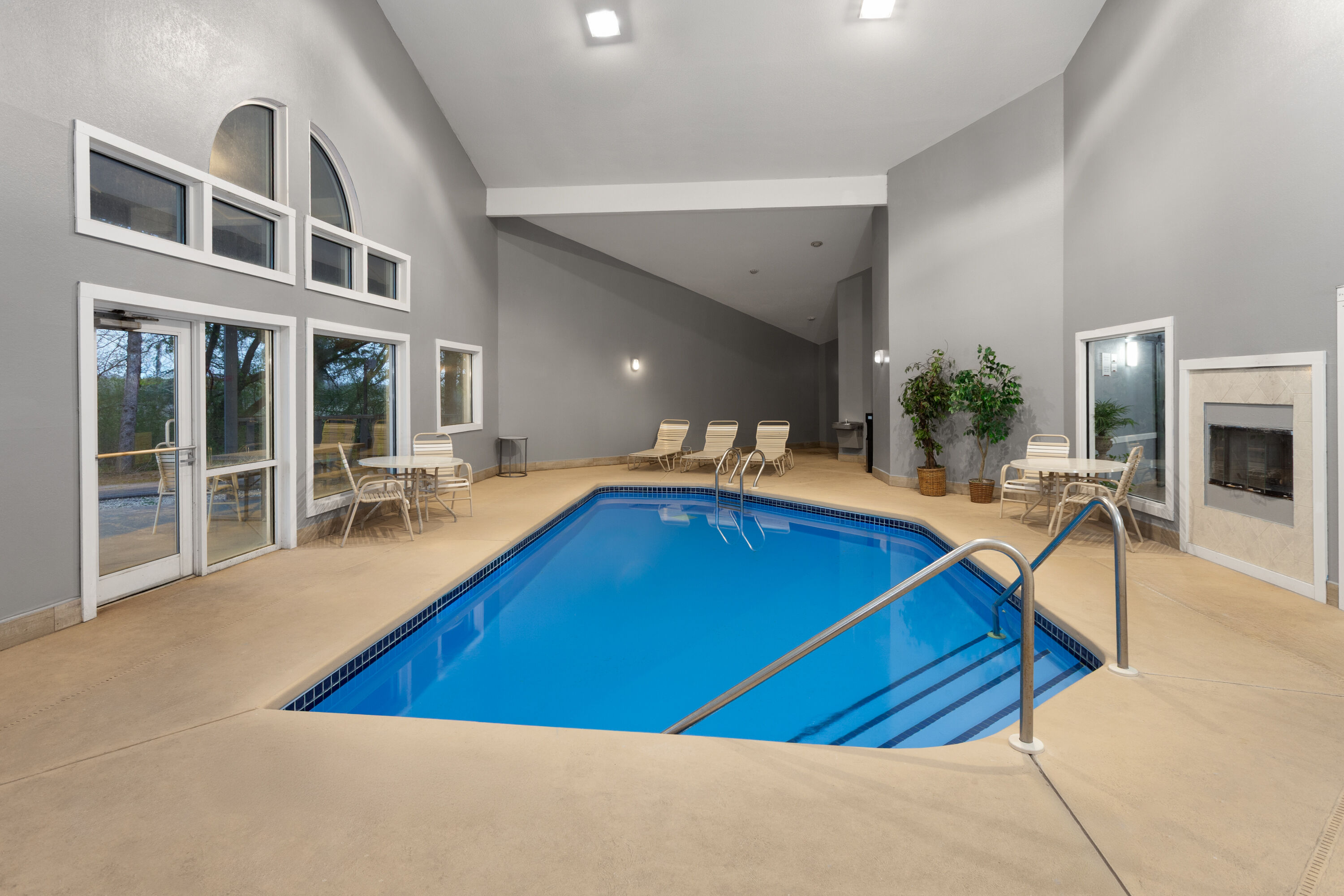Indoor pool at the AmericInn by Wyndham Lake Mills in Lake Mills, Wisconsin