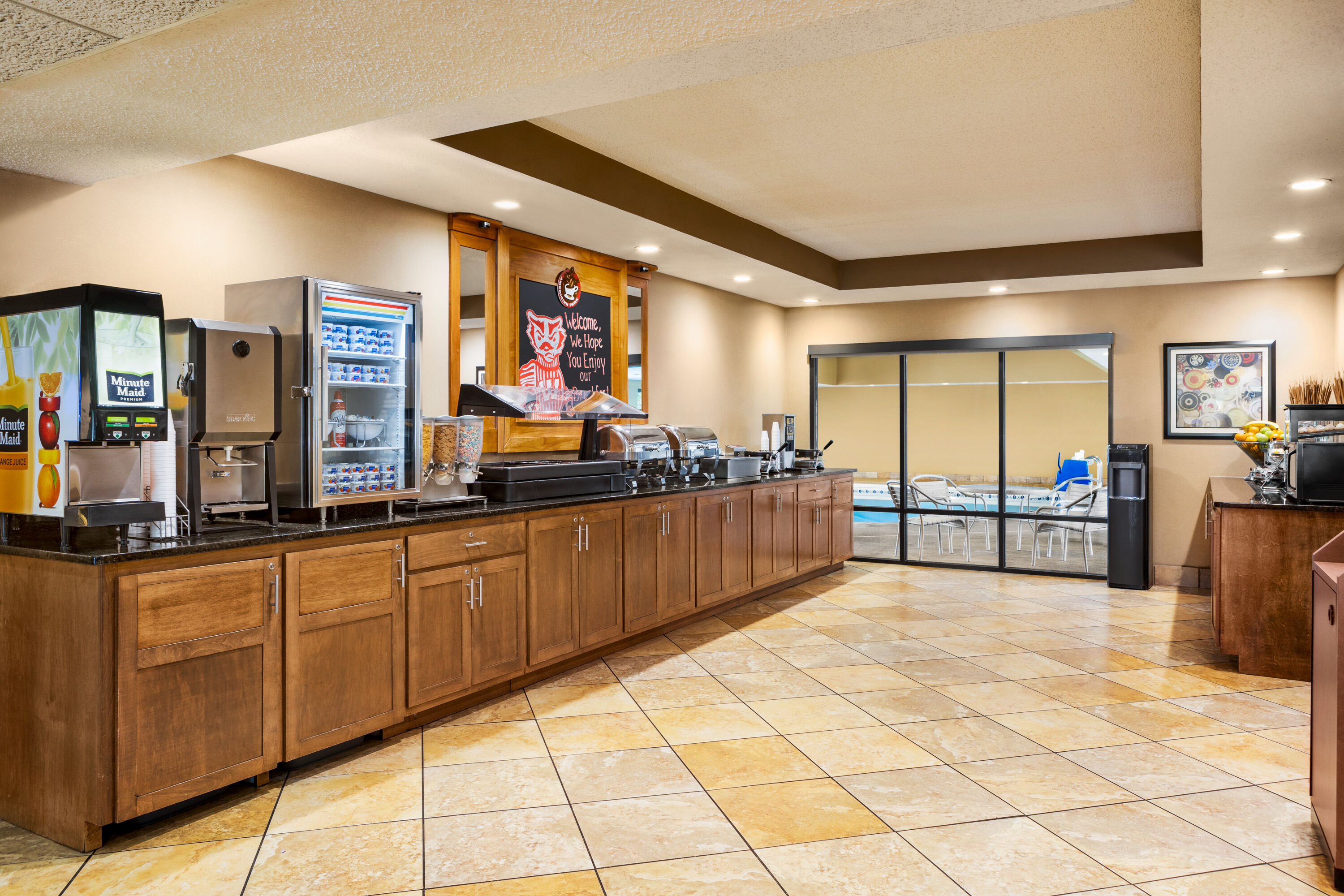 Free breakfast at AmericInn by Wyndham Madison West in Madison, Wisconsin