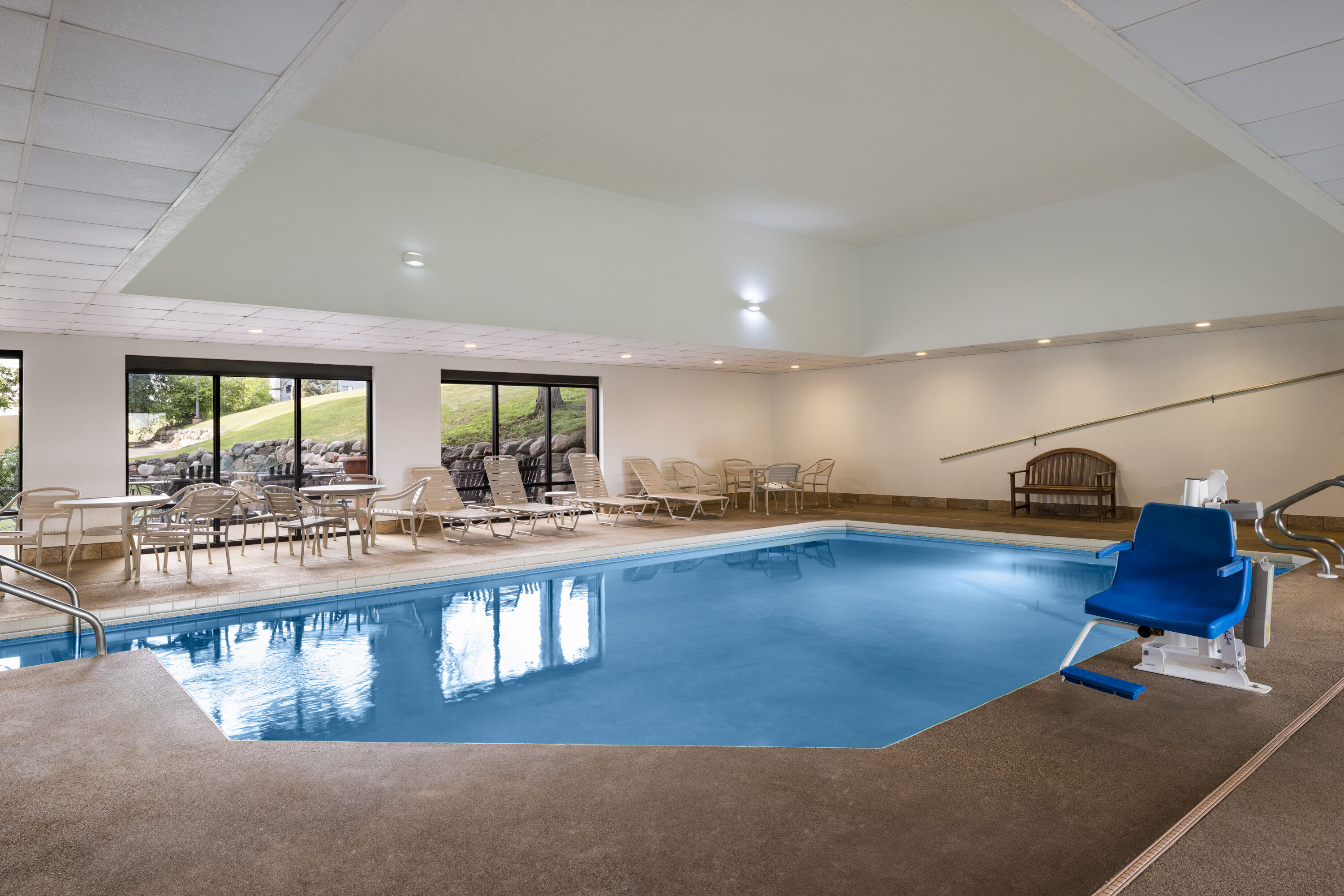 Indoor pool at the AmericInn by Wyndham Madison West in Madison, Wisconsin