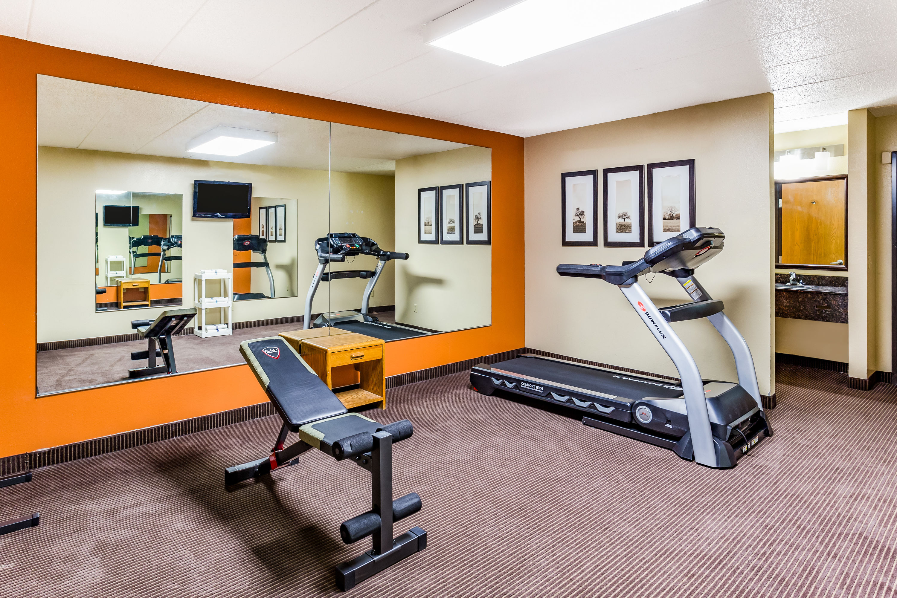 Fitness room at AmericInn by Wyndham Menomonie in Menomonie, Wisconsin