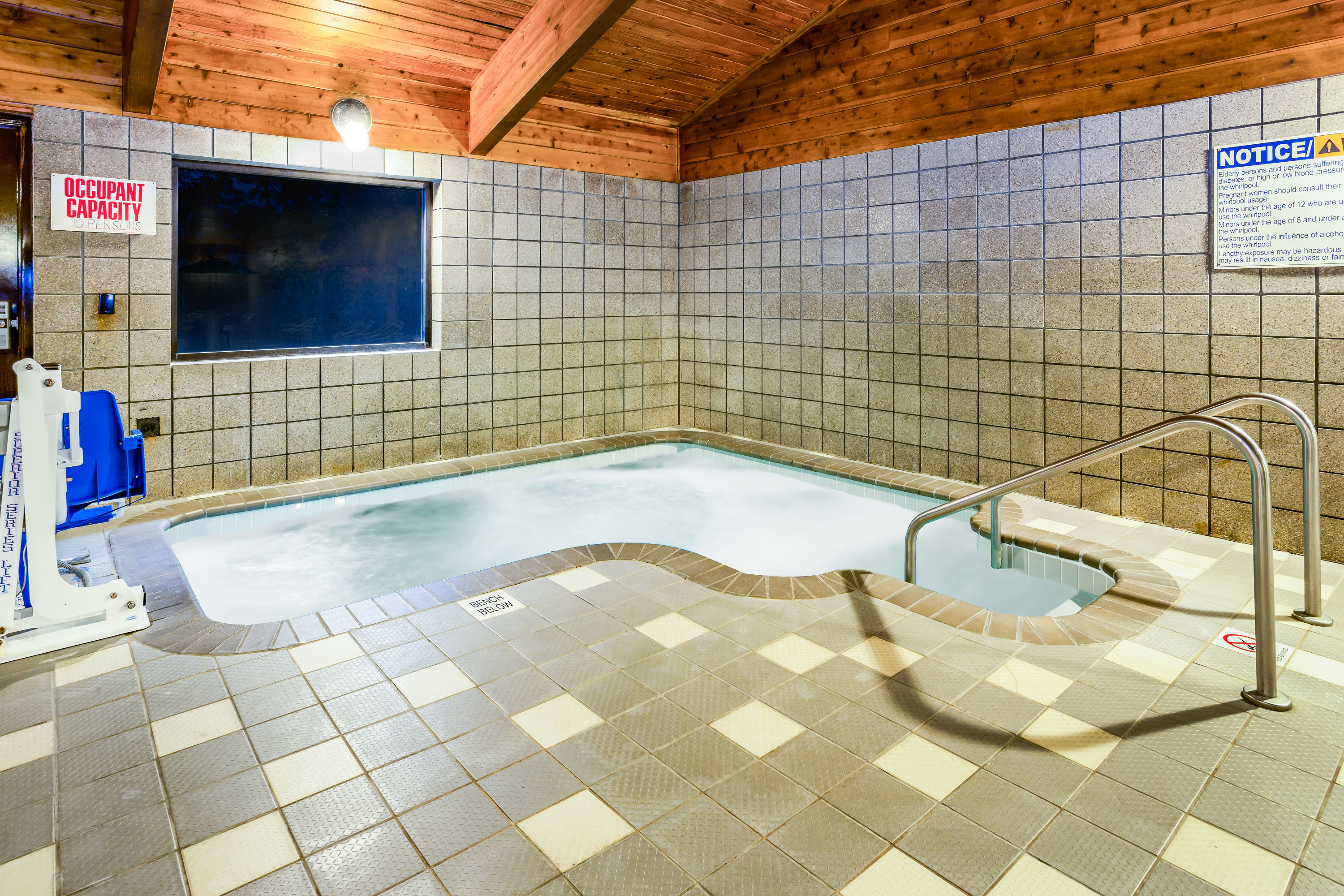 Hot tub at the AmericInn by Wyndham Menomonie in Menomonie, Wisconsin