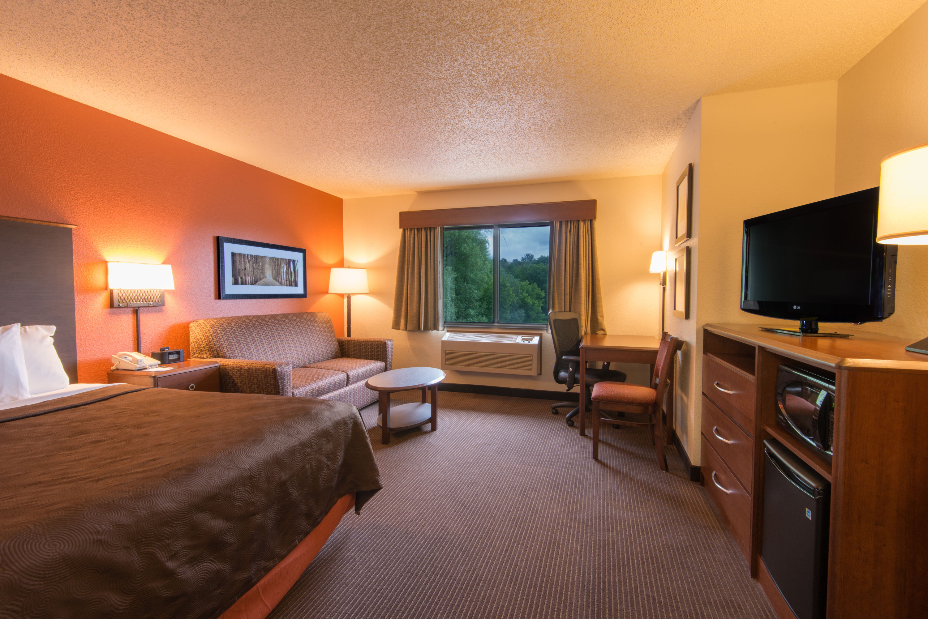 Guest room at the AmericInn by Wyndham Minocqua in Minocqua, Wisconsin