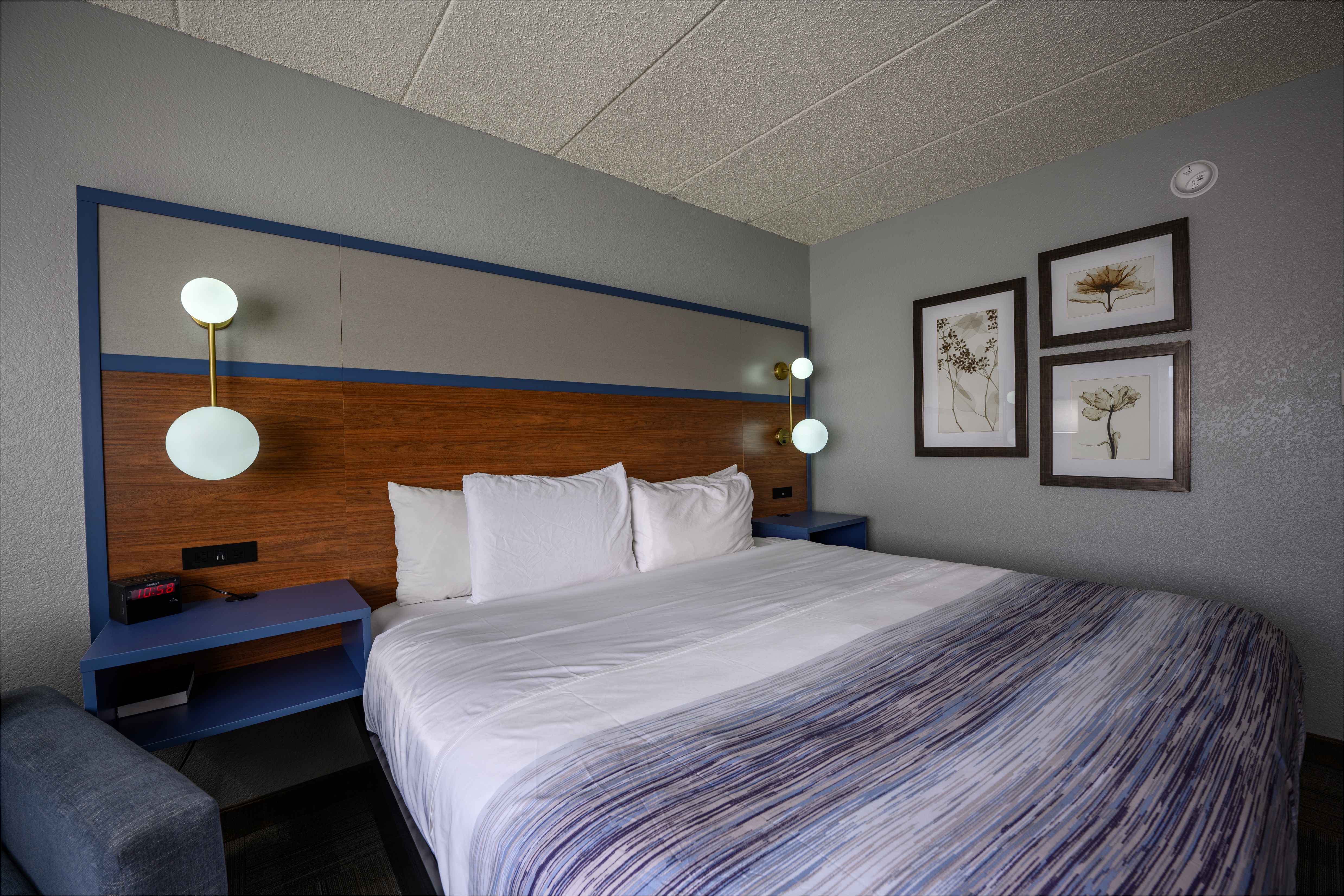 Guest room at the AmericInn by Wyndham Monroe in Monroe, Wisconsin