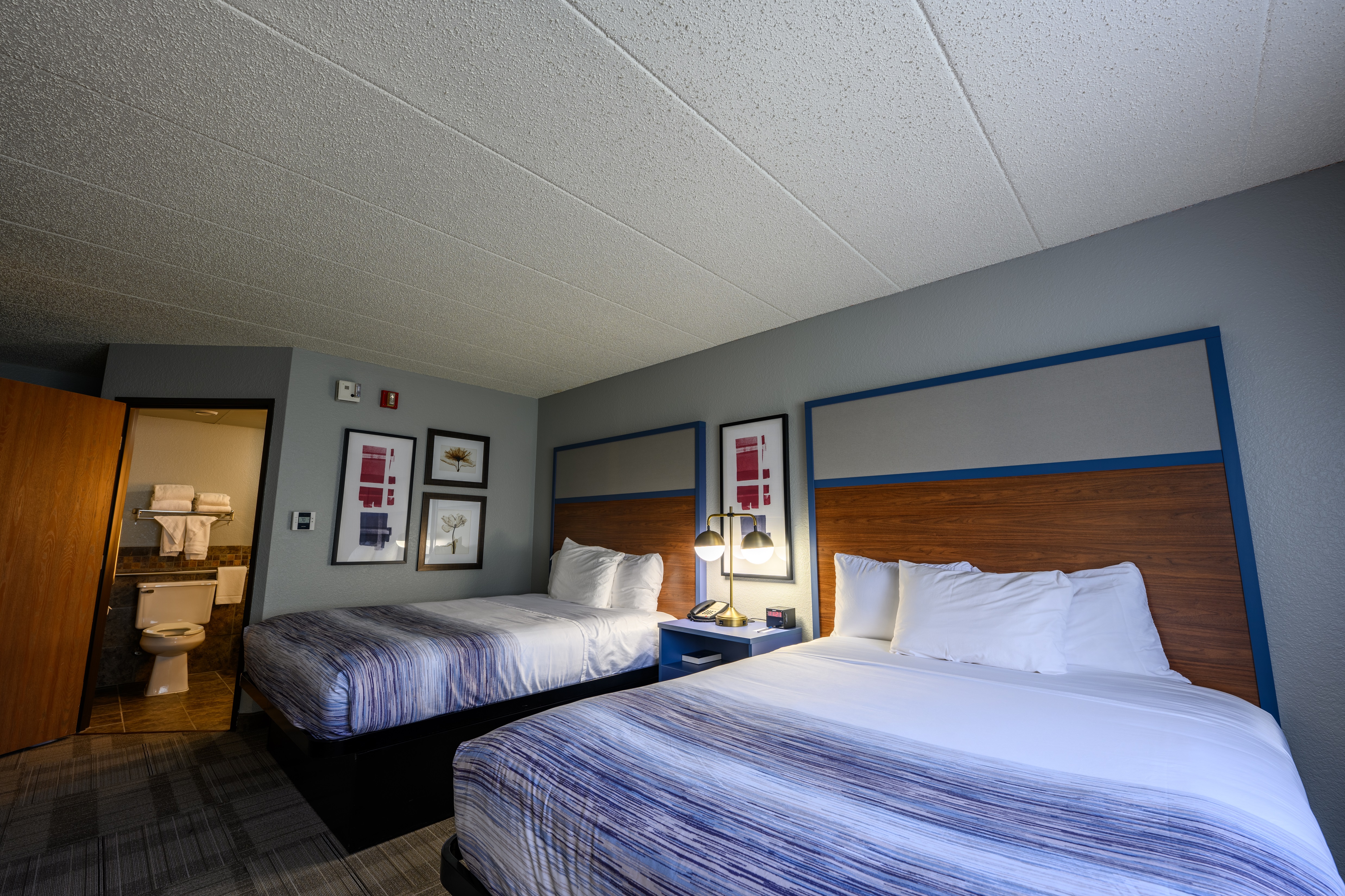 Guest room at the AmericInn by Wyndham Monroe in Monroe, Wisconsin