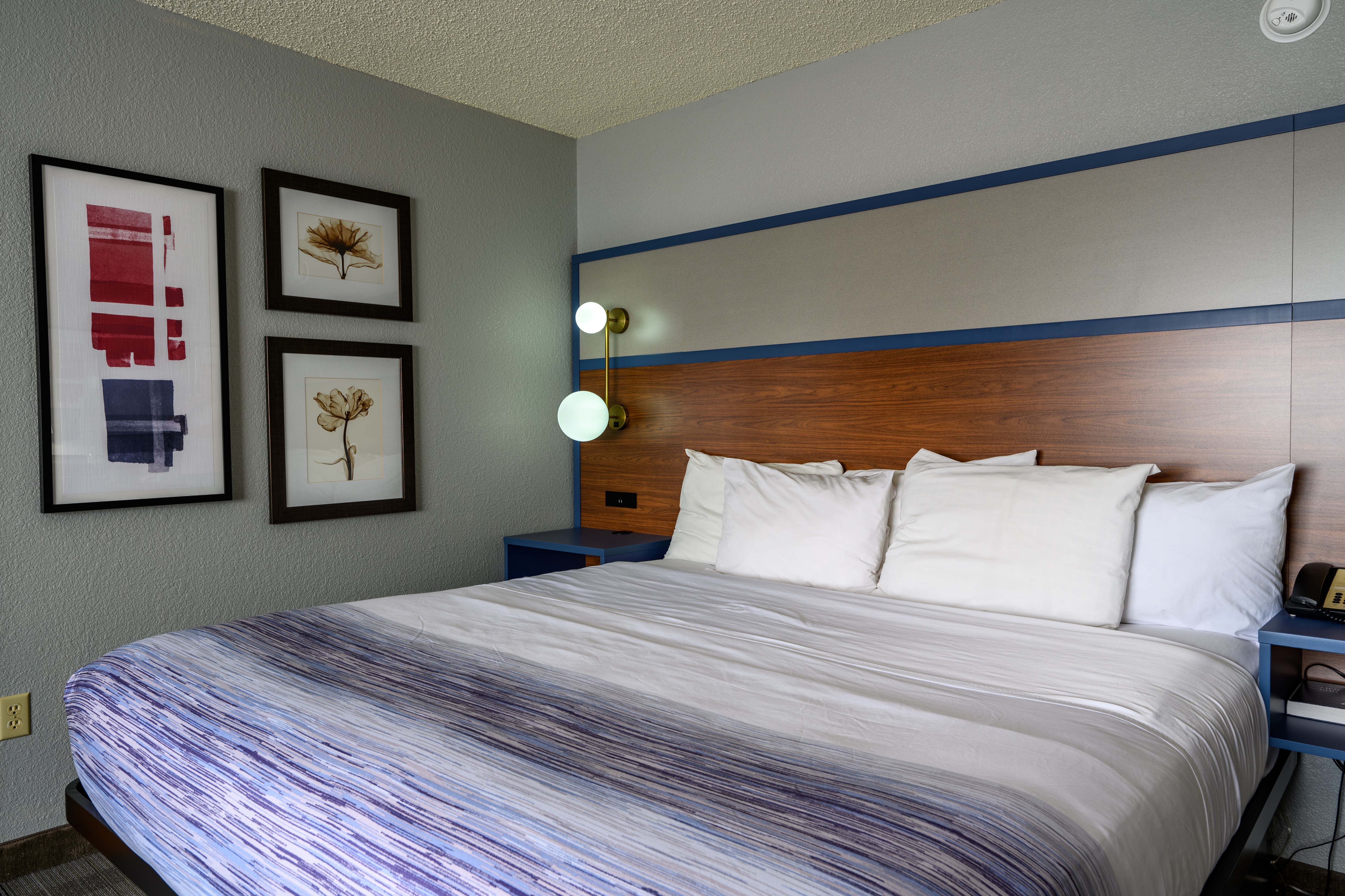 Guest room at the AmericInn by Wyndham Monroe in Monroe, Wisconsin