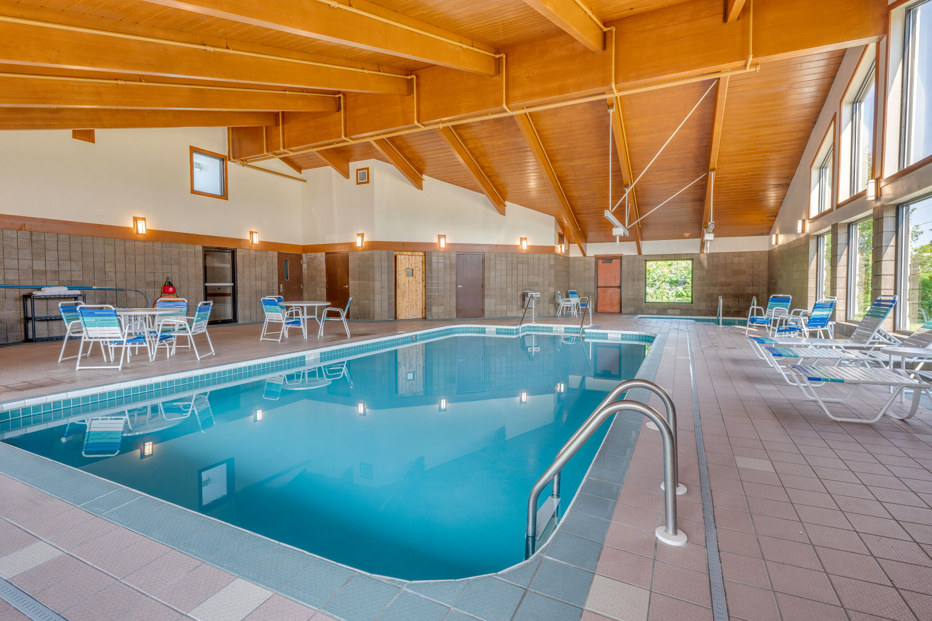 Indoor pool at the AmericInn by Wyndham Sturgeon Bay in Sturgeon Bay, Wisconsin
