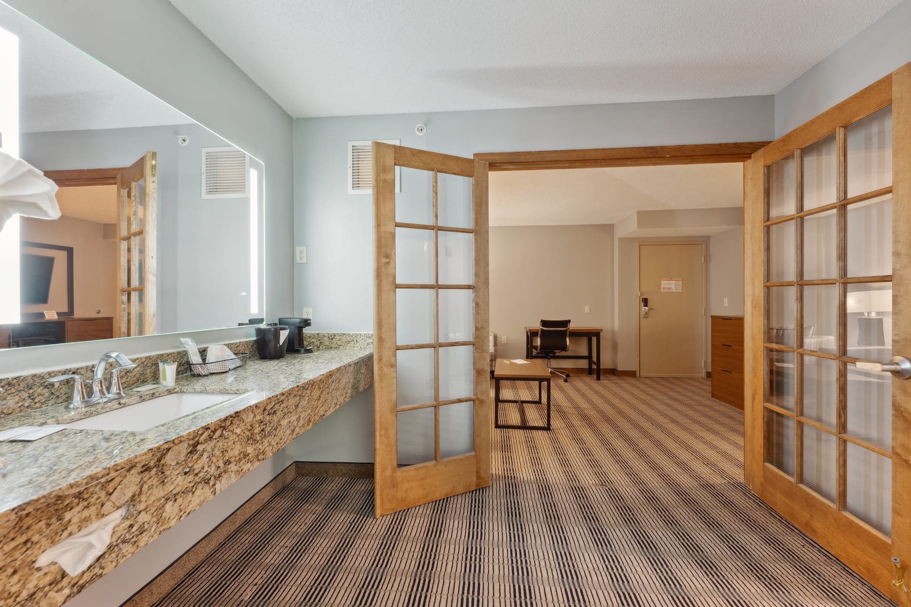 Guest room at the AmericInn by Wyndham Wisconsin Dells in Wisconsin Dells, Wisconsin