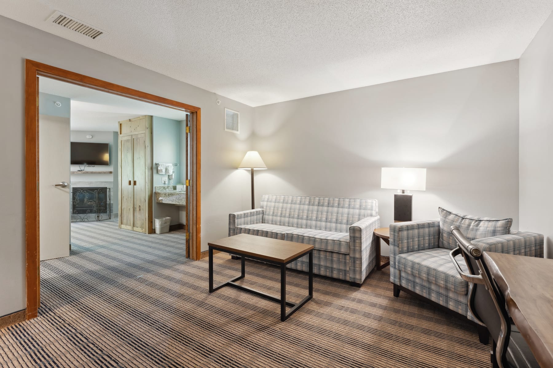 Guest room feature at the AmericInn by Wyndham Wisconsin Dells in Wisconsin Dells, Wisconsin