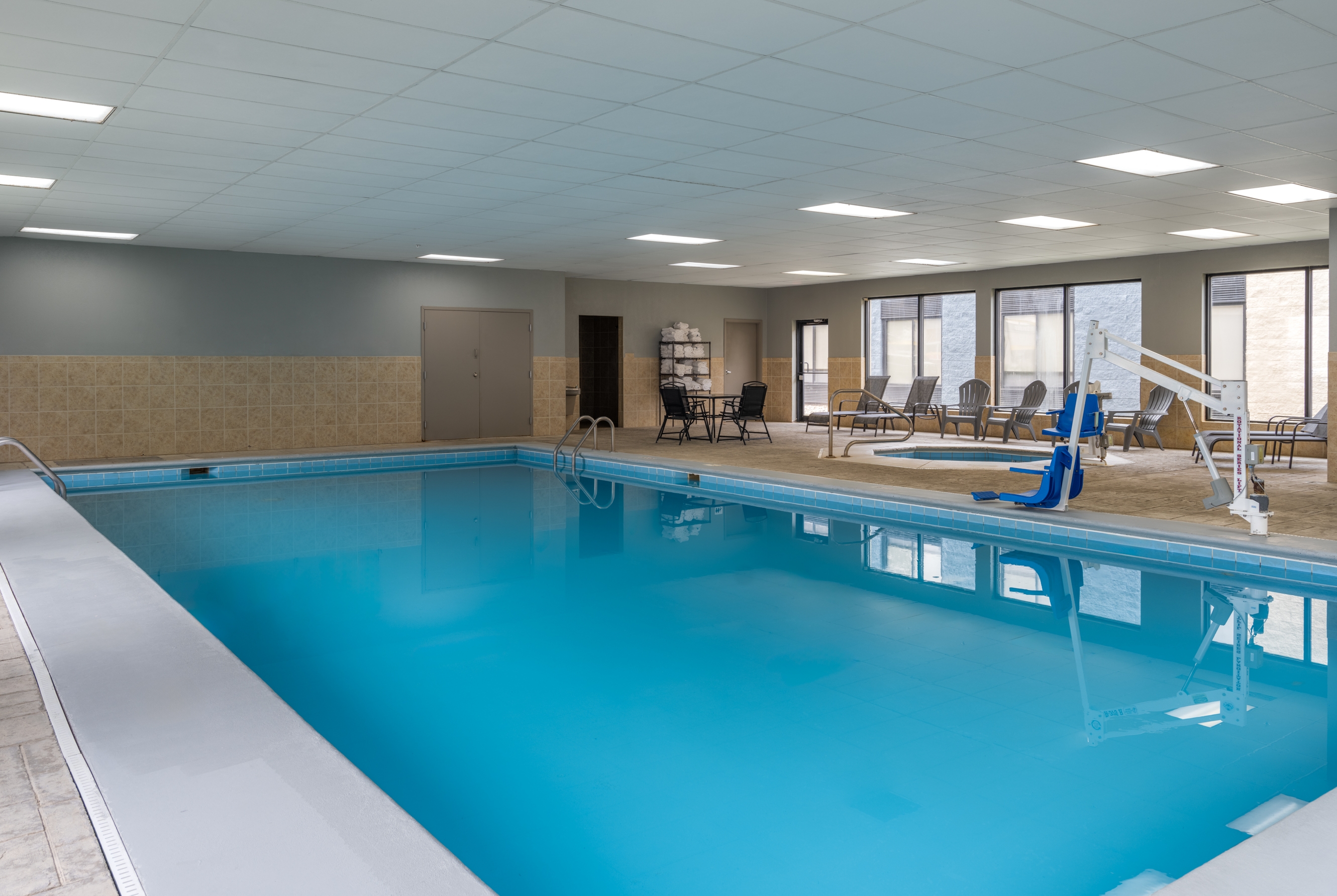 Indoor pool at the AmericInn by Wyndham Casper Event Center Area in Casper, Wyoming