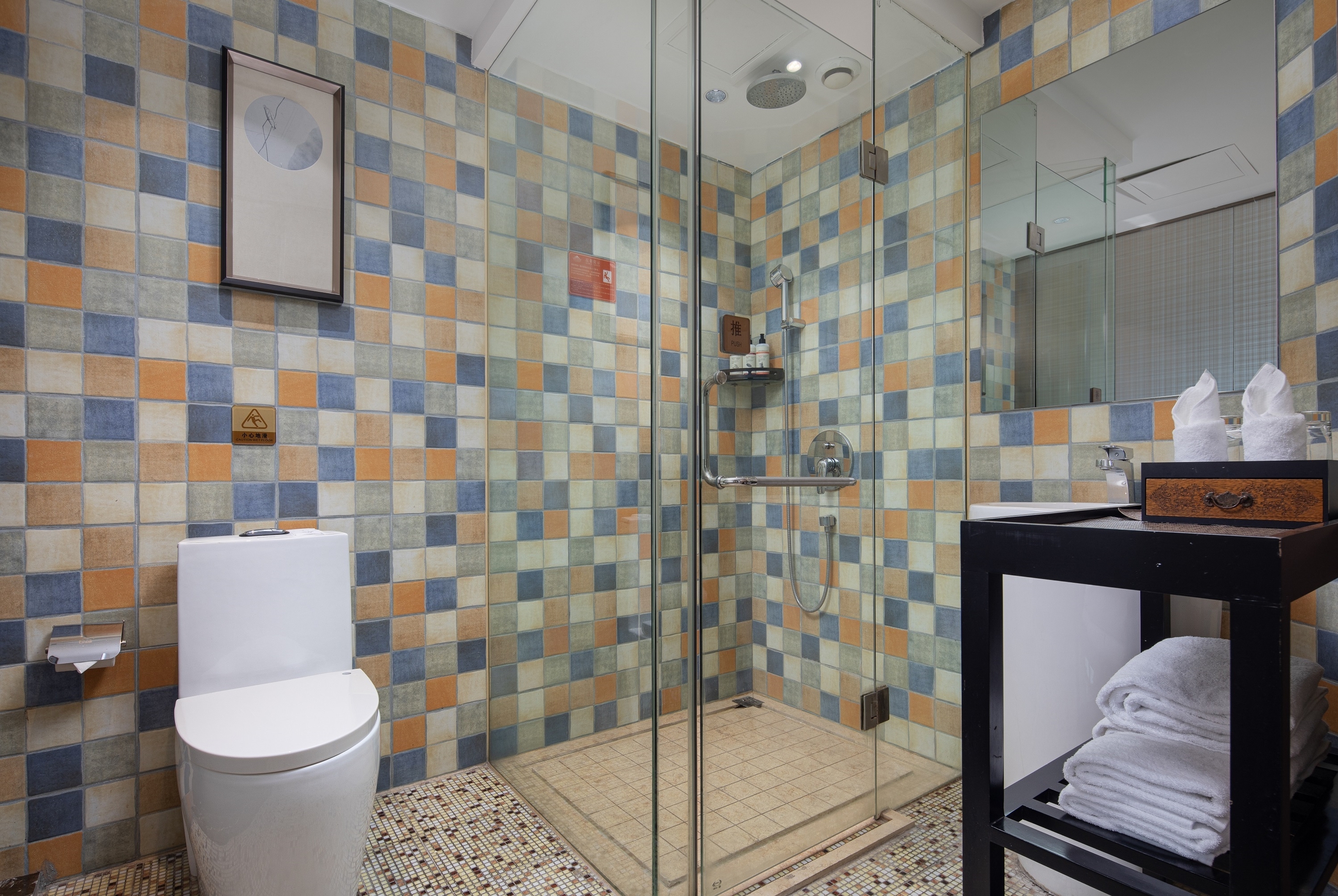 Guest room bath at the Hawthorn by Wyndham Changsha Meixi Lake in Changsha, Other than US/Canada