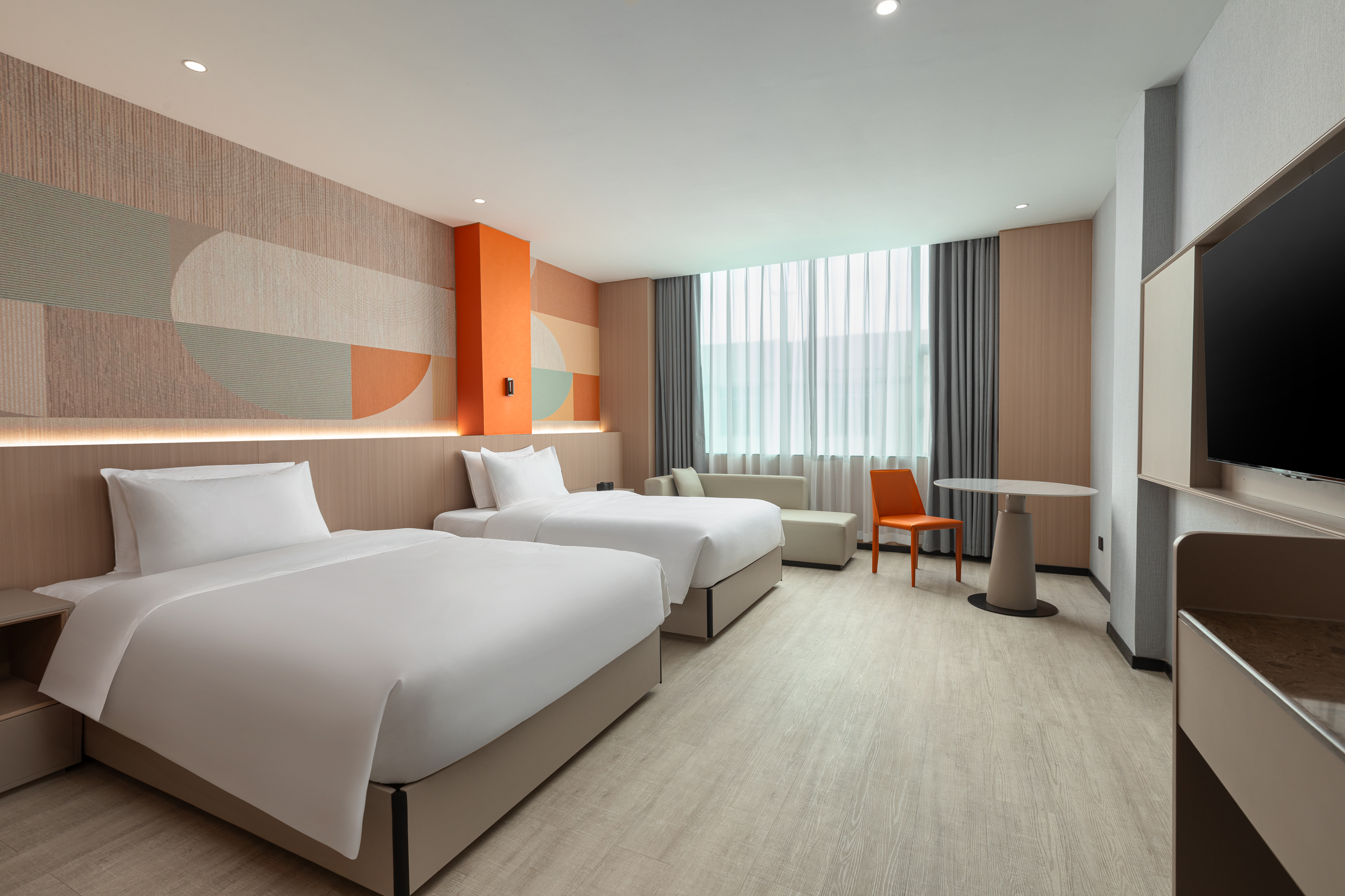 Guest room at the Hawthorn by Wyndham Guangzhou Baiyun Airport in Guangzhou, Other than US/Canada