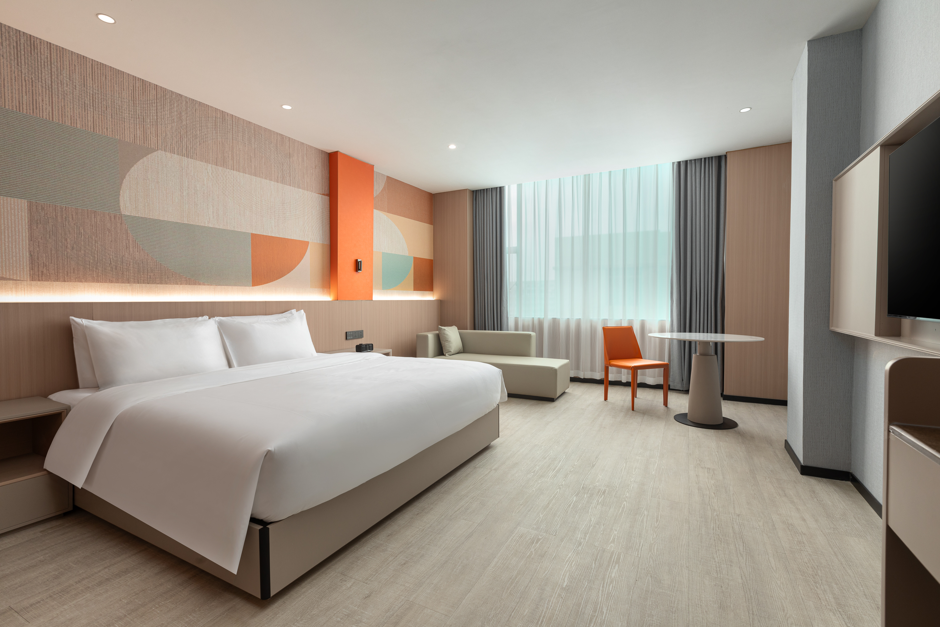 Guest room at the Hawthorn by Wyndham Guangzhou Baiyun Airport in Guangzhou, Other than US/Canada