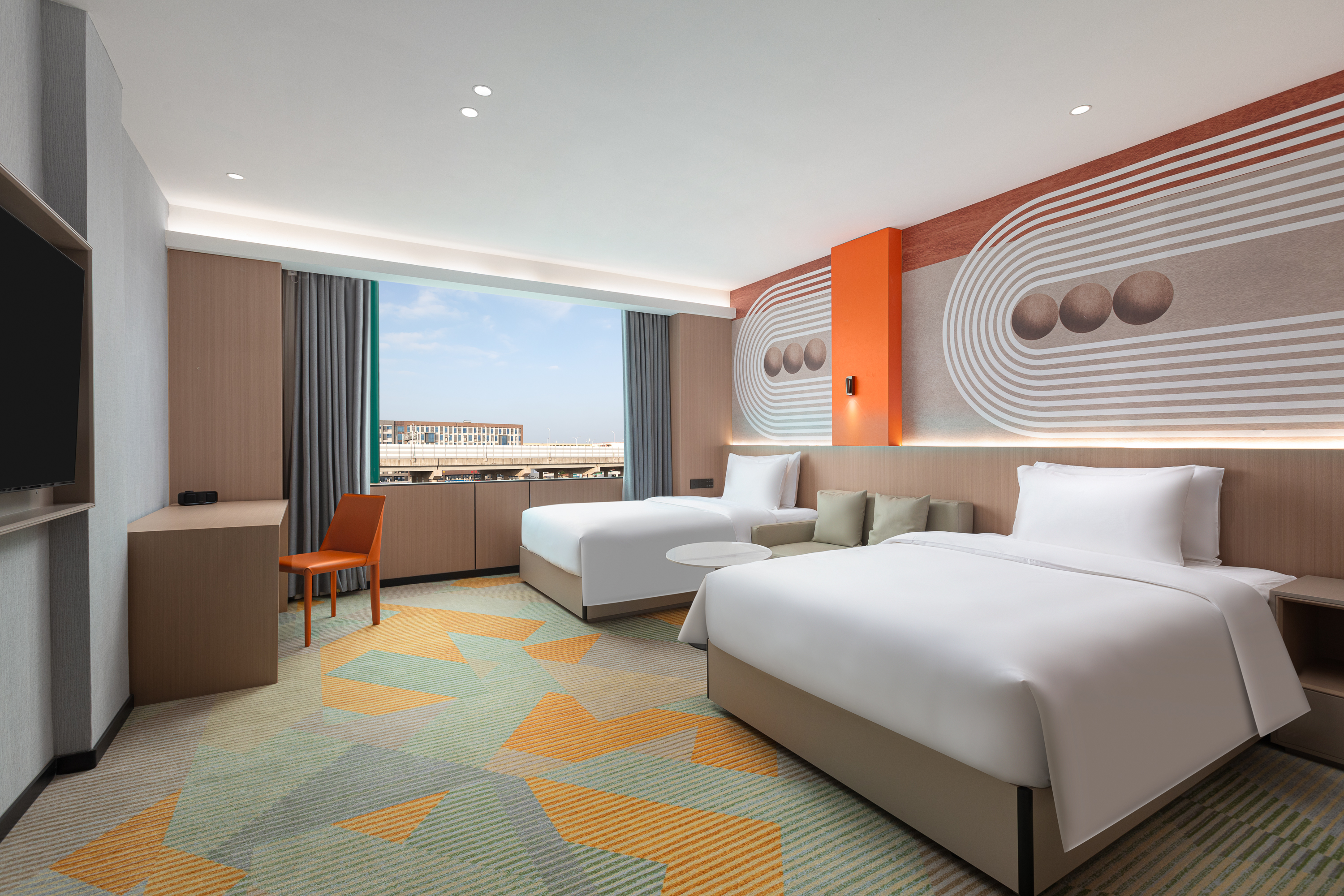 Guest room at the Hawthorn by Wyndham Guangzhou Baiyun Airport in Guangzhou, Other than US/Canada