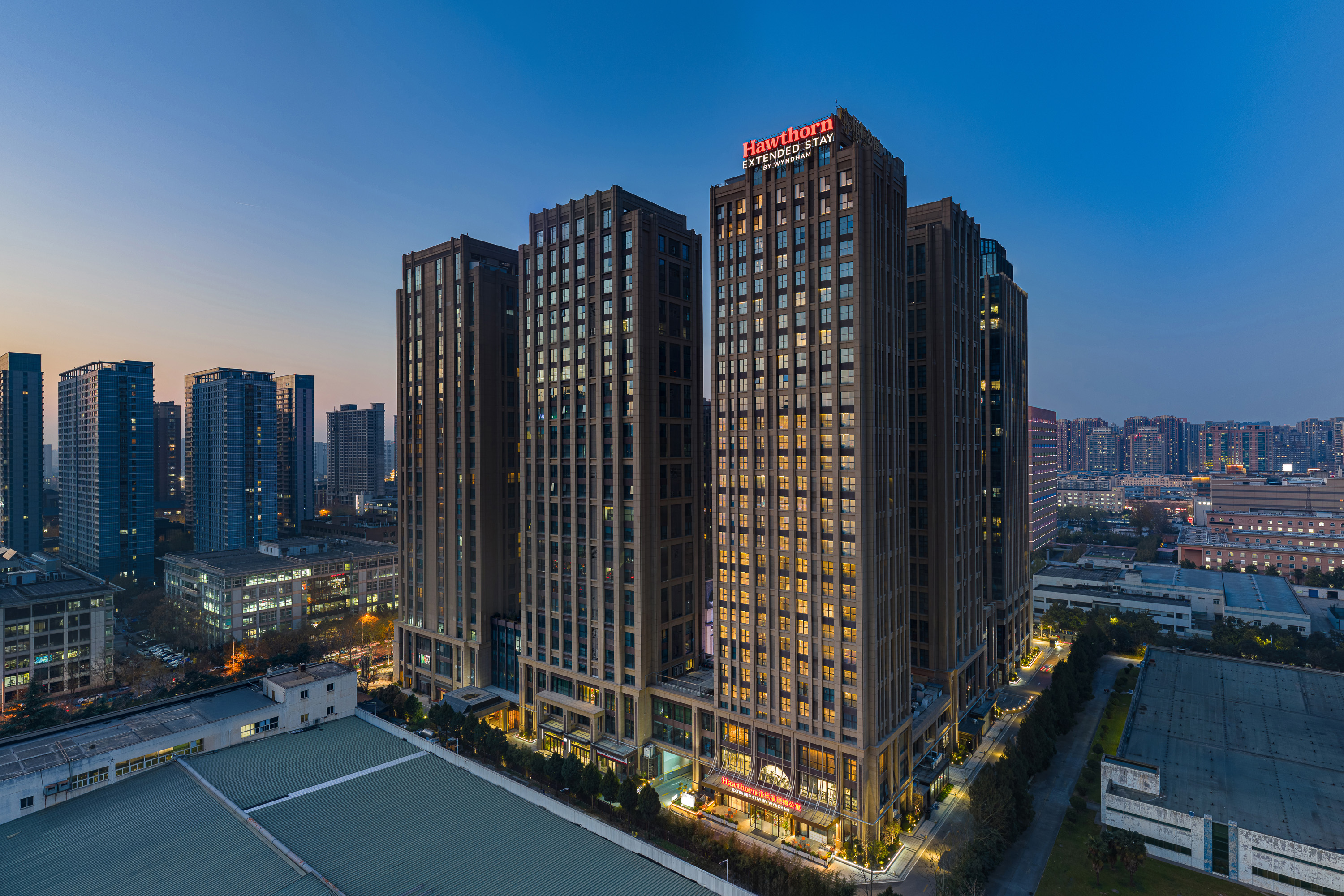 Exterior of Hawthorn Extended Stay by Wyndham Xian High Tech hotel in Xian, Other than US/Canada