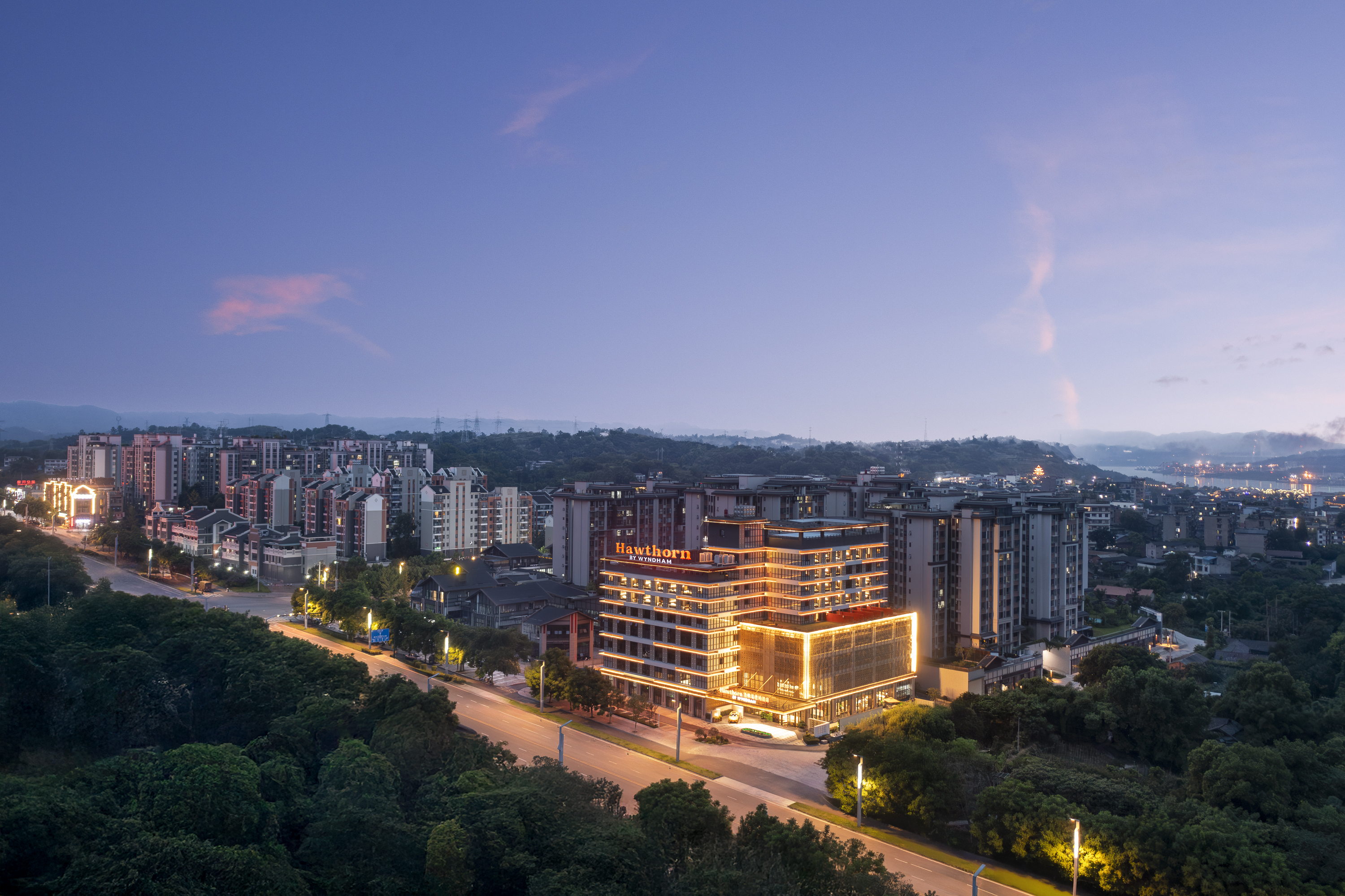 Exterior of Hawthorn by Wyndham Yibin Lizhuang hotel in Yibin, Other than US/Canada