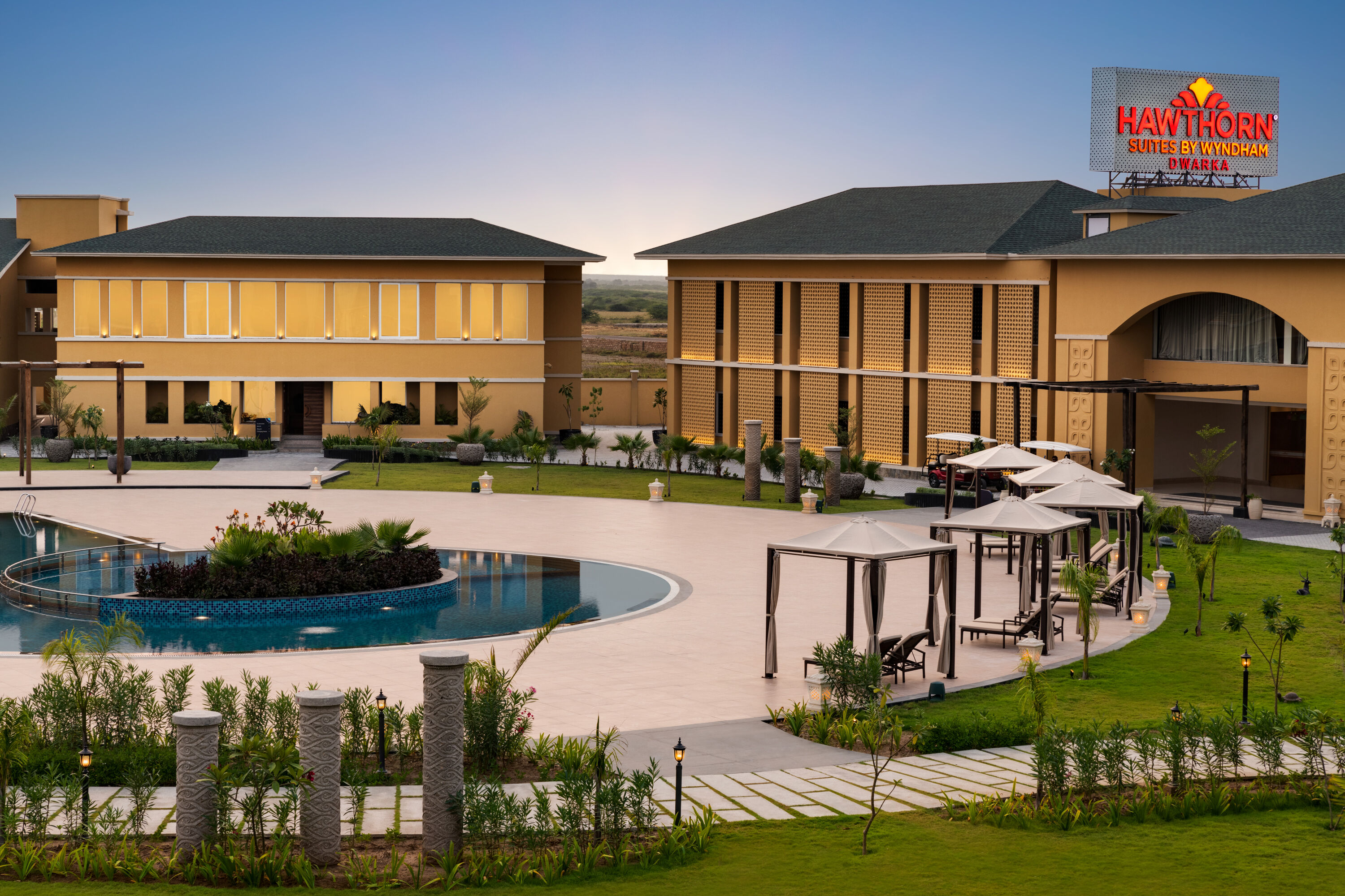 Front Exterior Image of Hawthorn Suites by Wyndham Dwarka hotel in Dwarka, Other than US/Canada
