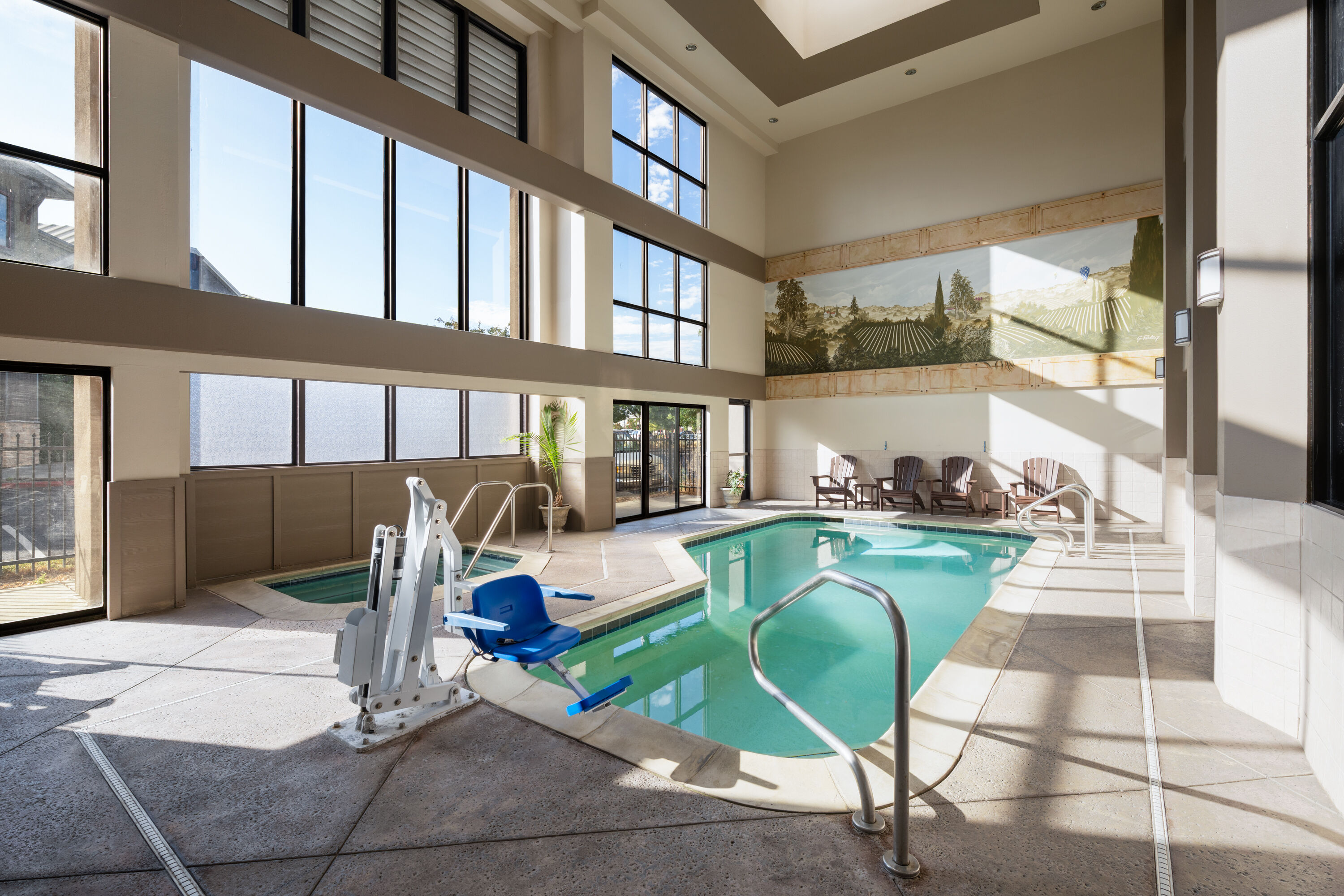 Indoor pool at the Hawthorn Suites by Wyndham Napa Valley in Napa, California