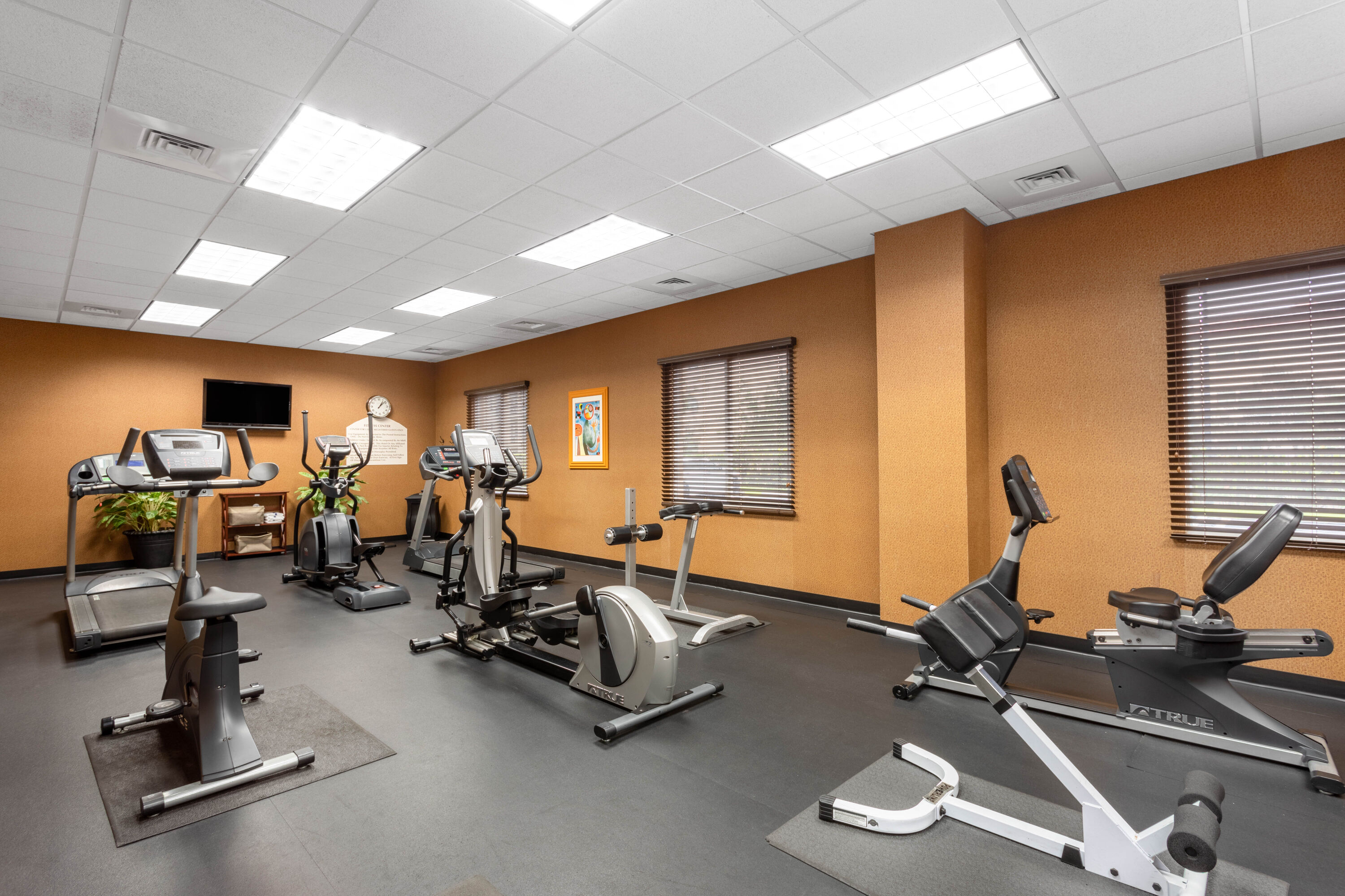 Fitness room at Hawthorn Extended Stay by Wyndham West Palm Beach in West Palm Beach, Florida
