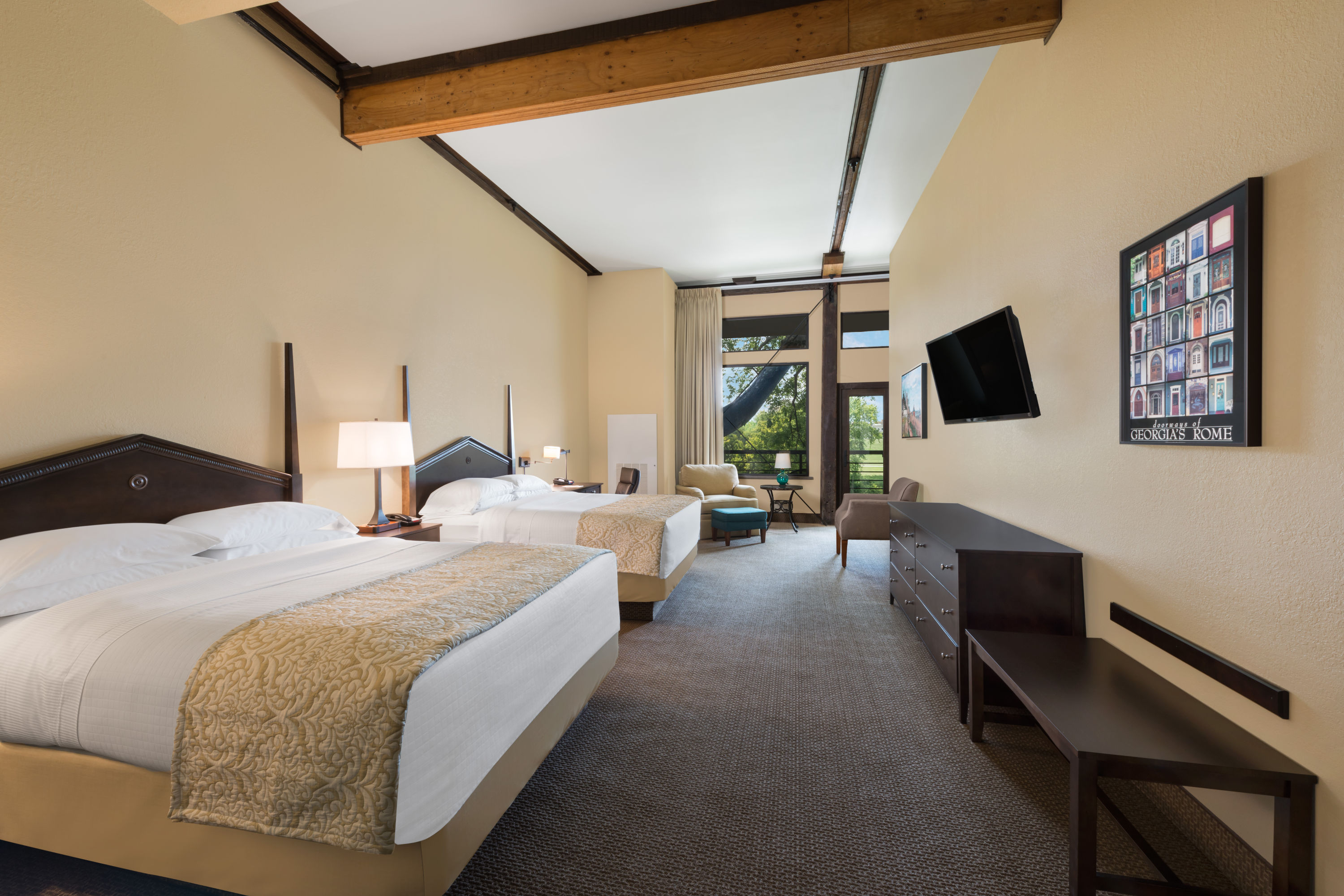 Guest room at the Hawthorn Extended Stay by Wyndham Rome in Rome, Georgia