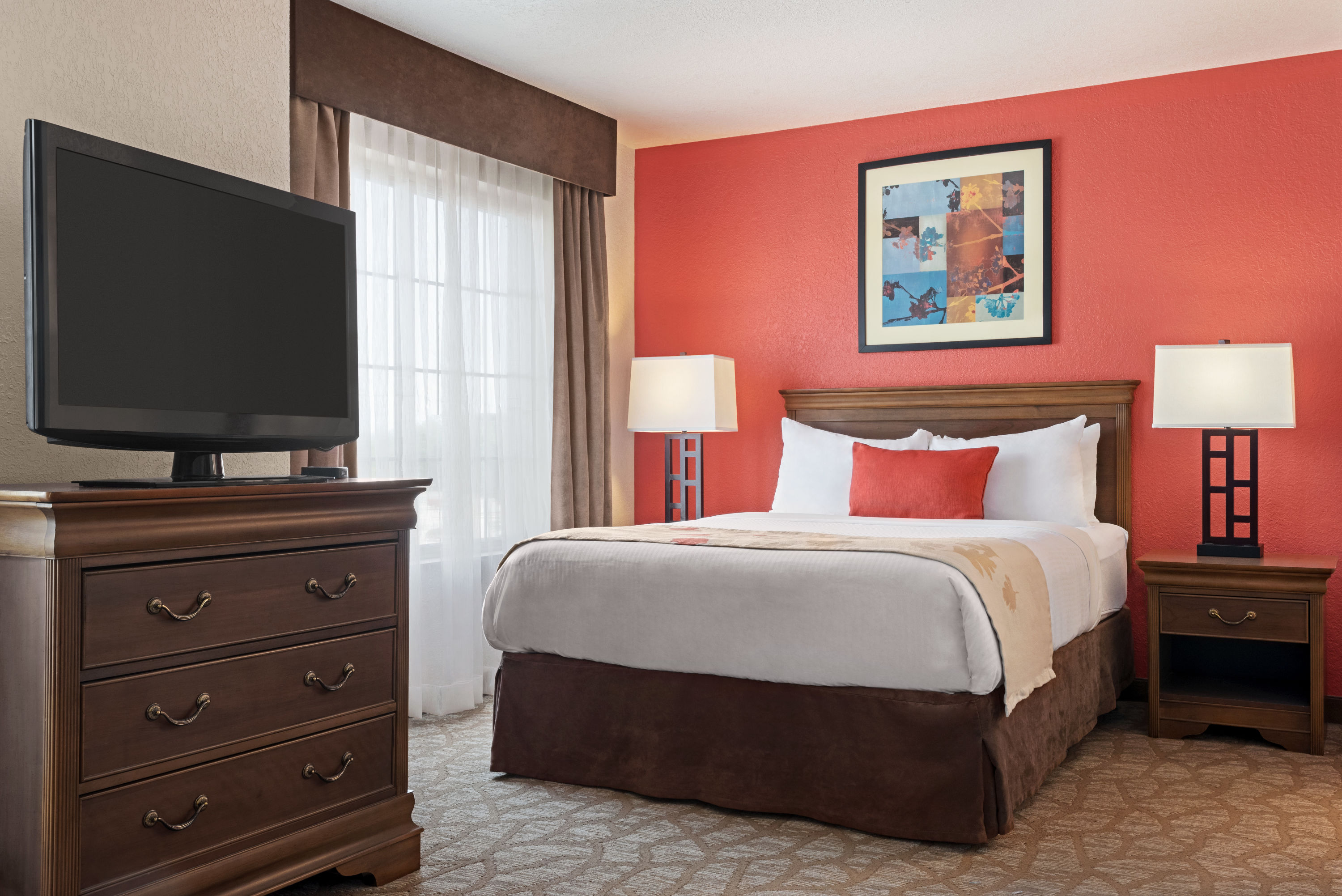 Guest room at the Hawthorn Extended Stay by Wyndham Decatur in Decatur, Illinois