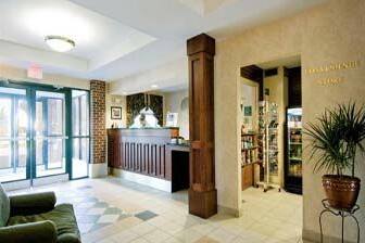Hawthorn Suites by Wyndham Chelmsford/Lowell hotel lobby in North Chelmsford, Massachusetts