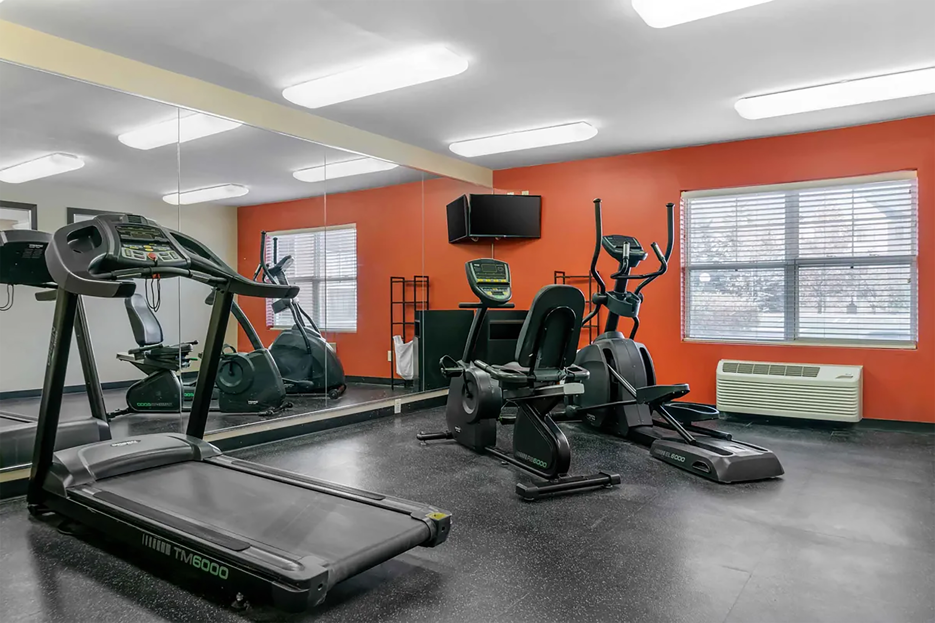 Fitness room at Hawthorn Extended Stay by Wyndham Auburn Hills Detroit in Auburn Hills, Michigan