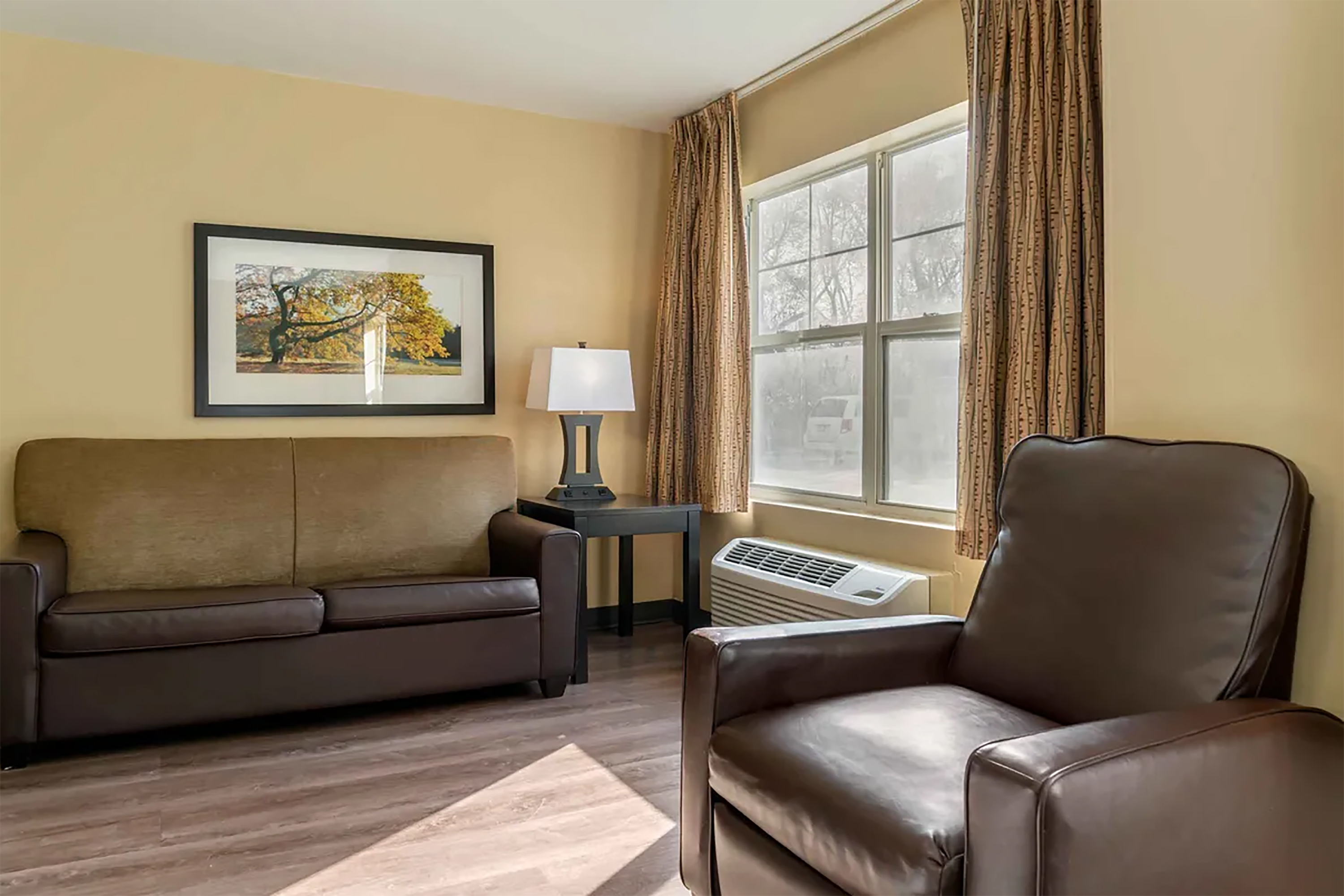 Guest room at the Hawthorn Extended Stay by Wyndham Auburn Hills Detroit in Auburn Hills, Michigan
