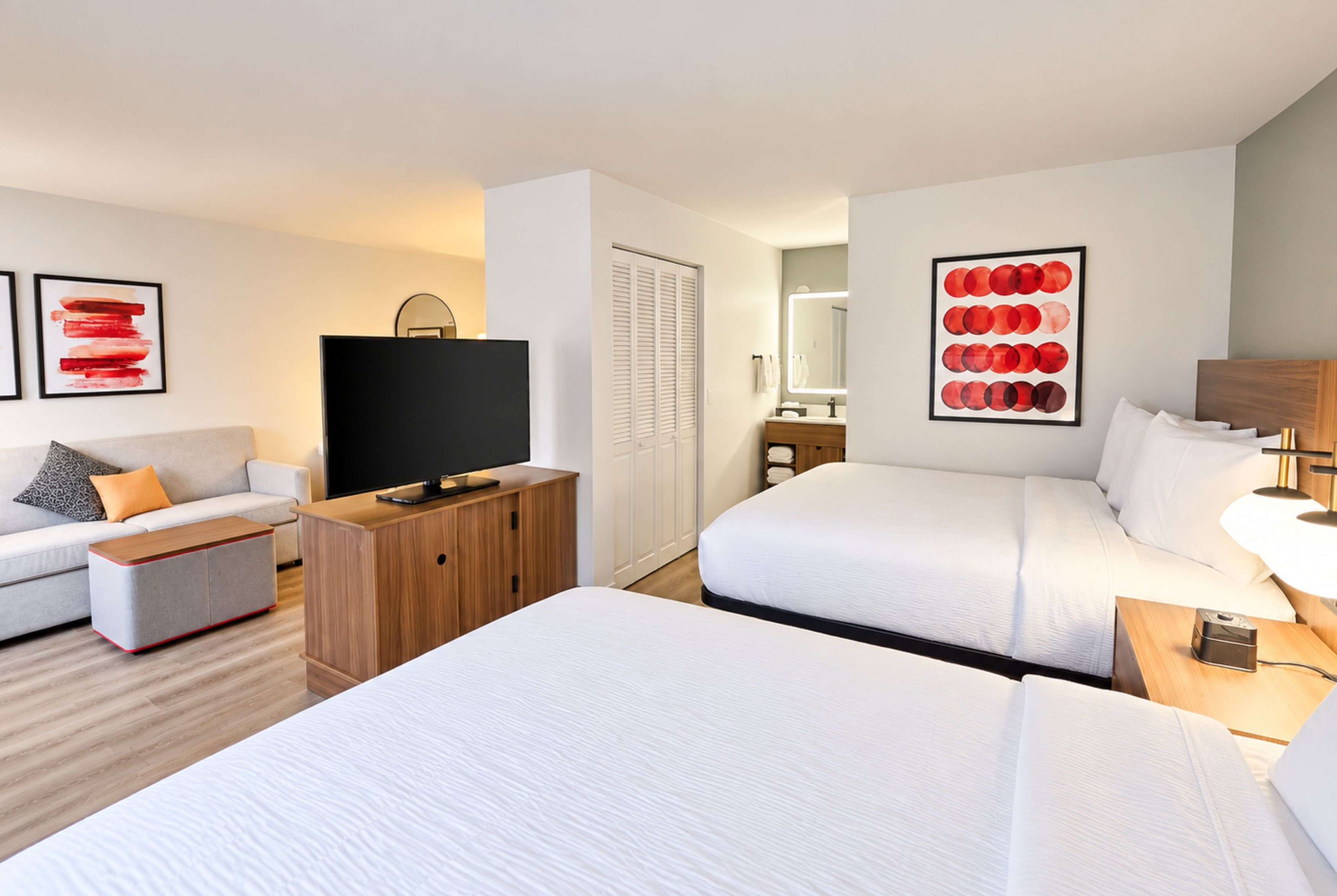 Guest room at the Hawthorn Extended Stay by Wyndham Auburn Hills Detroit in Auburn Hills, Michigan