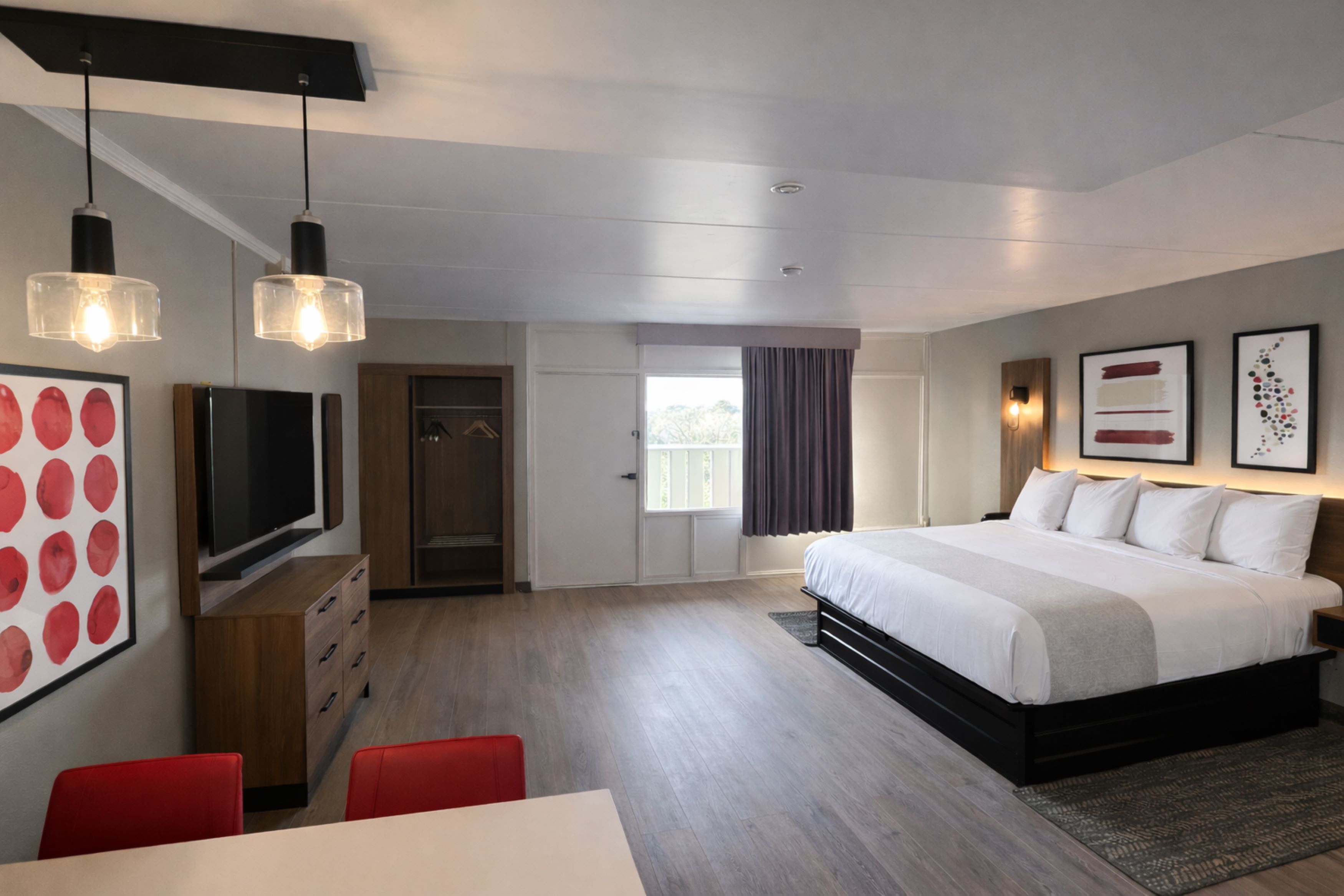 Guest room at the Hawthorn Extended Stay by Wyndham Fayetteville in Fayetteville, North Carolina