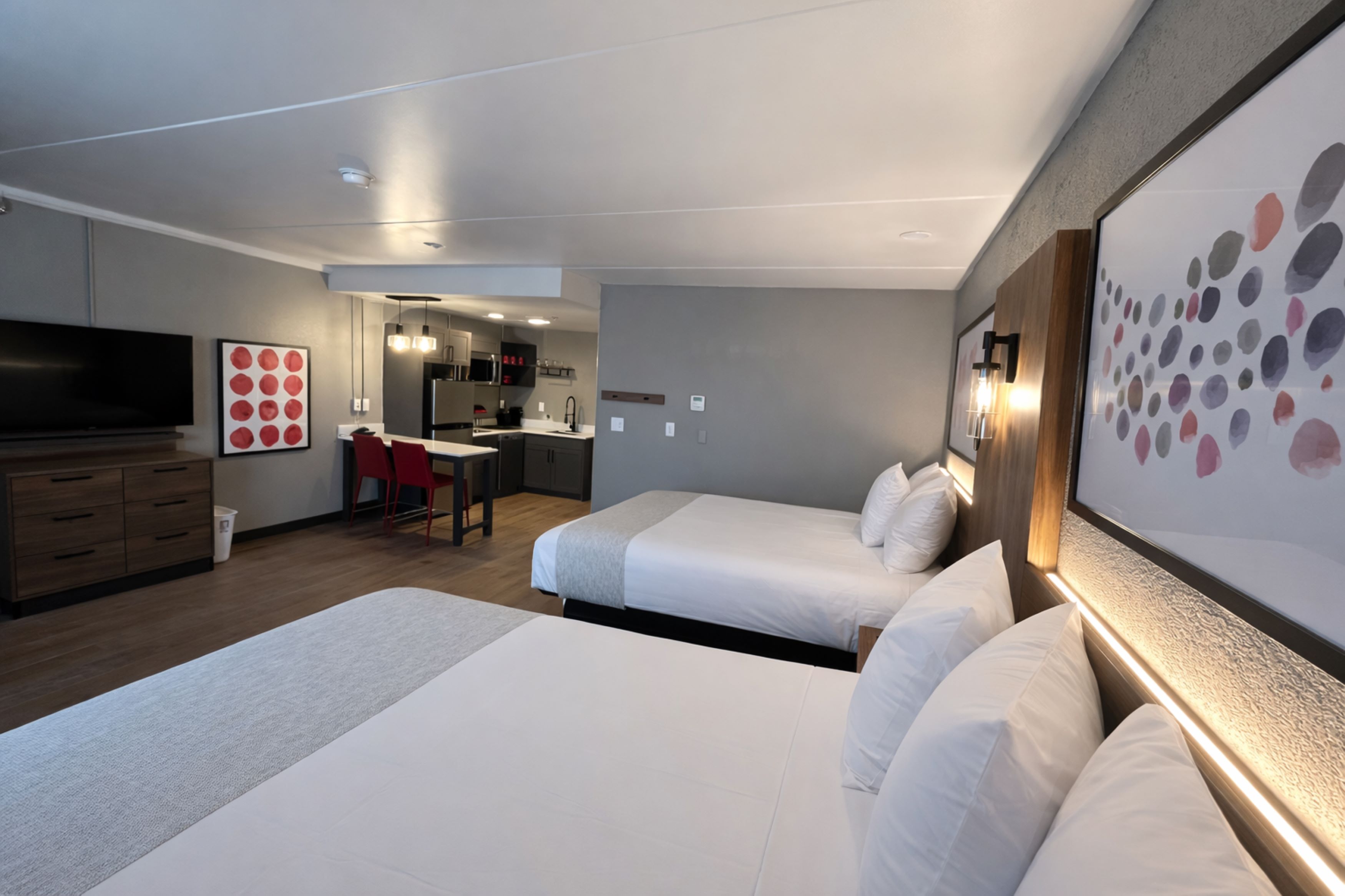 Guest room at the Hawthorn Extended Stay by Wyndham Fayetteville in Fayetteville, North Carolina