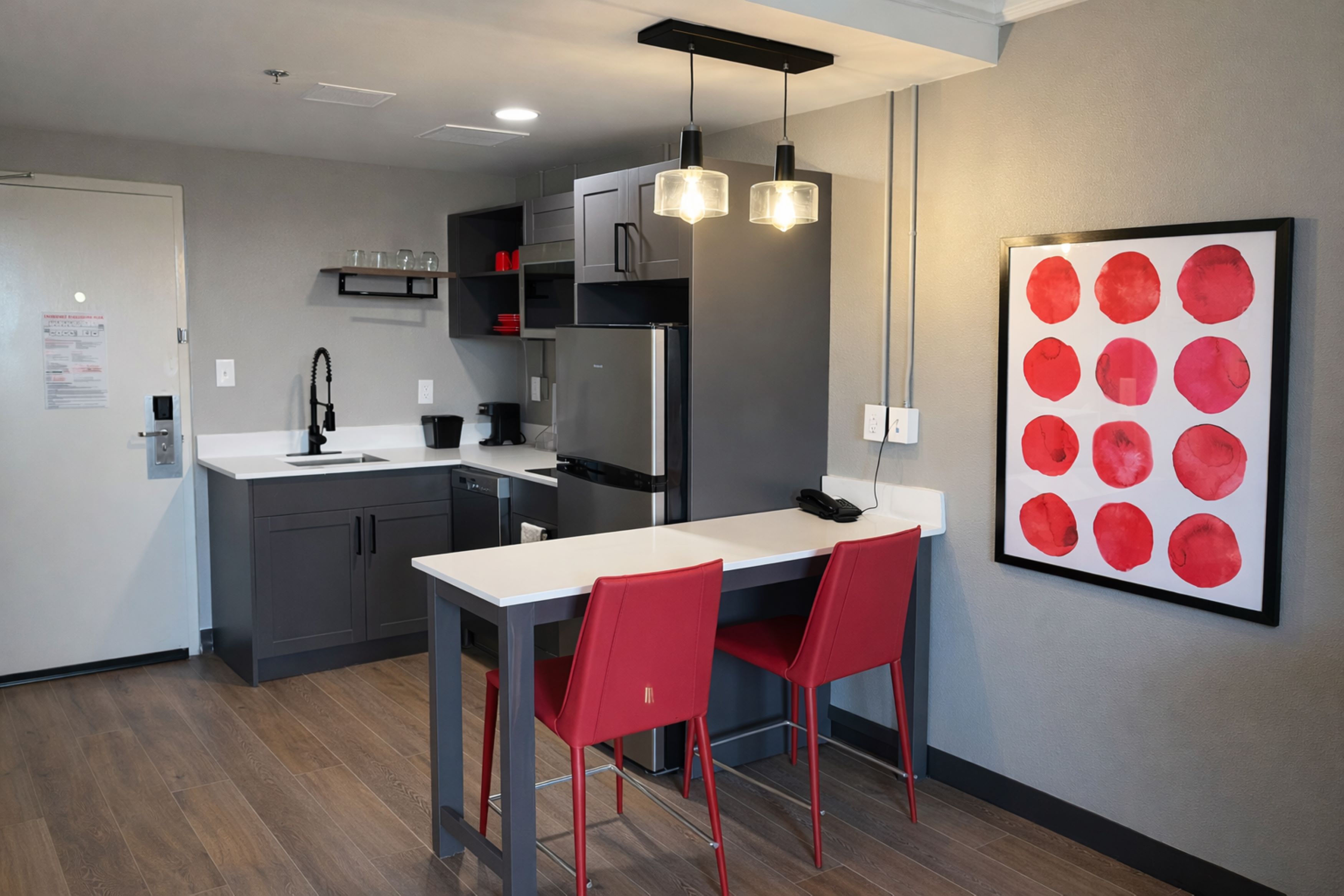 Guest room at the Hawthorn Extended Stay by Wyndham Fayetteville in Fayetteville, North Carolina