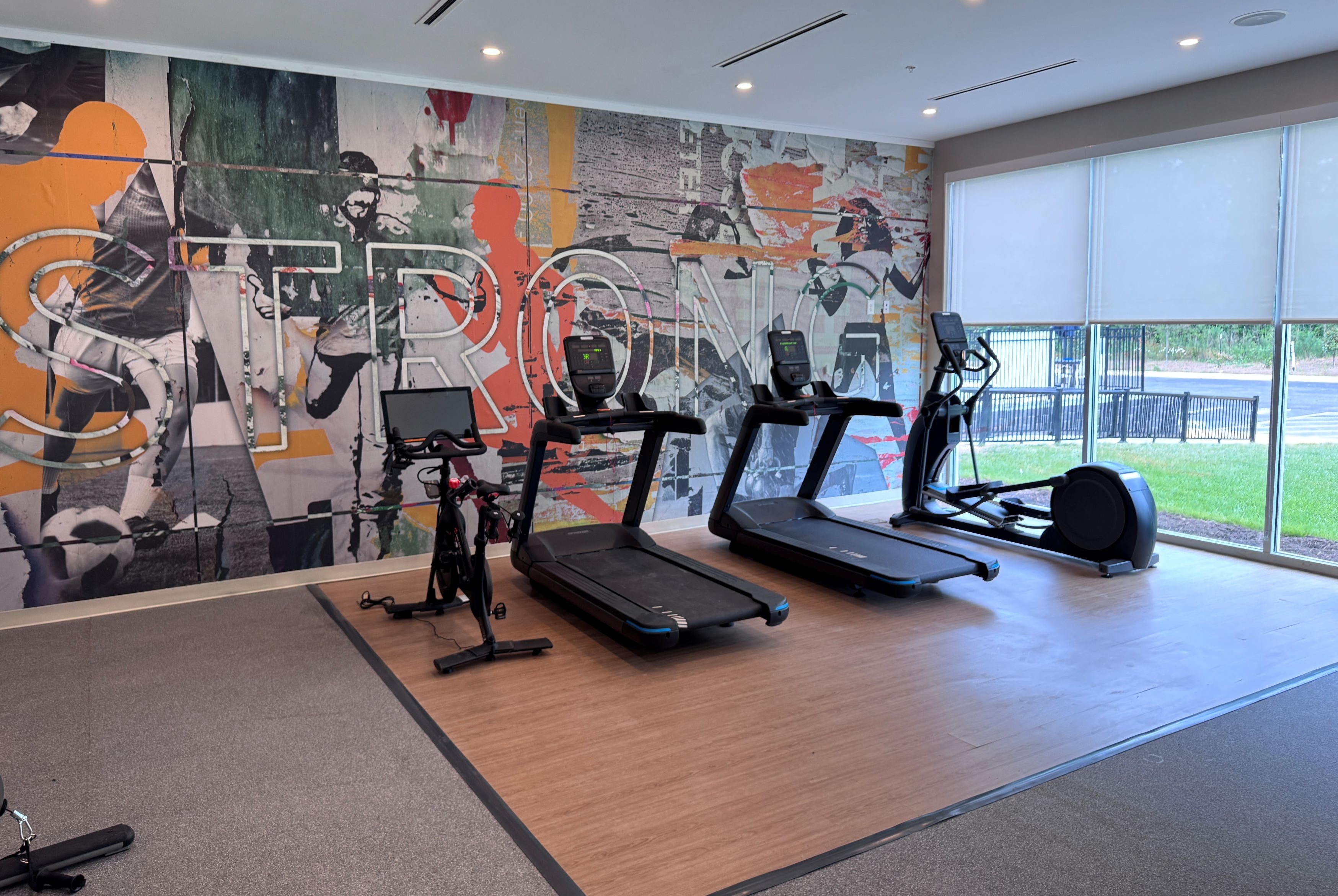 Fitness room at Hawthorn Extended Stay by Wyndham Mebane in Mebane, North Carolina
