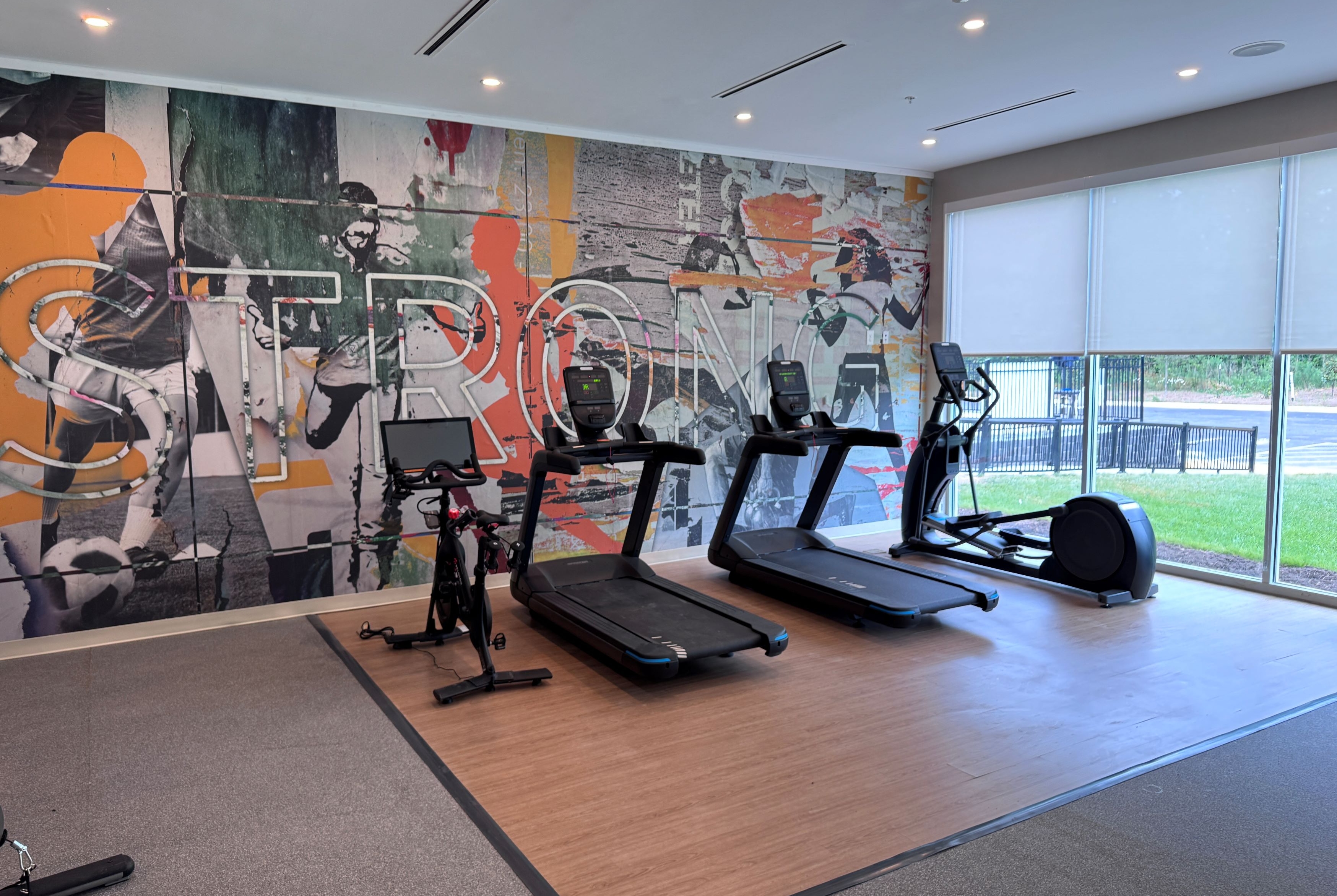 Fitness room at Hawthorn Extended Stay by Wyndham Mebane in Mebane, North Carolina