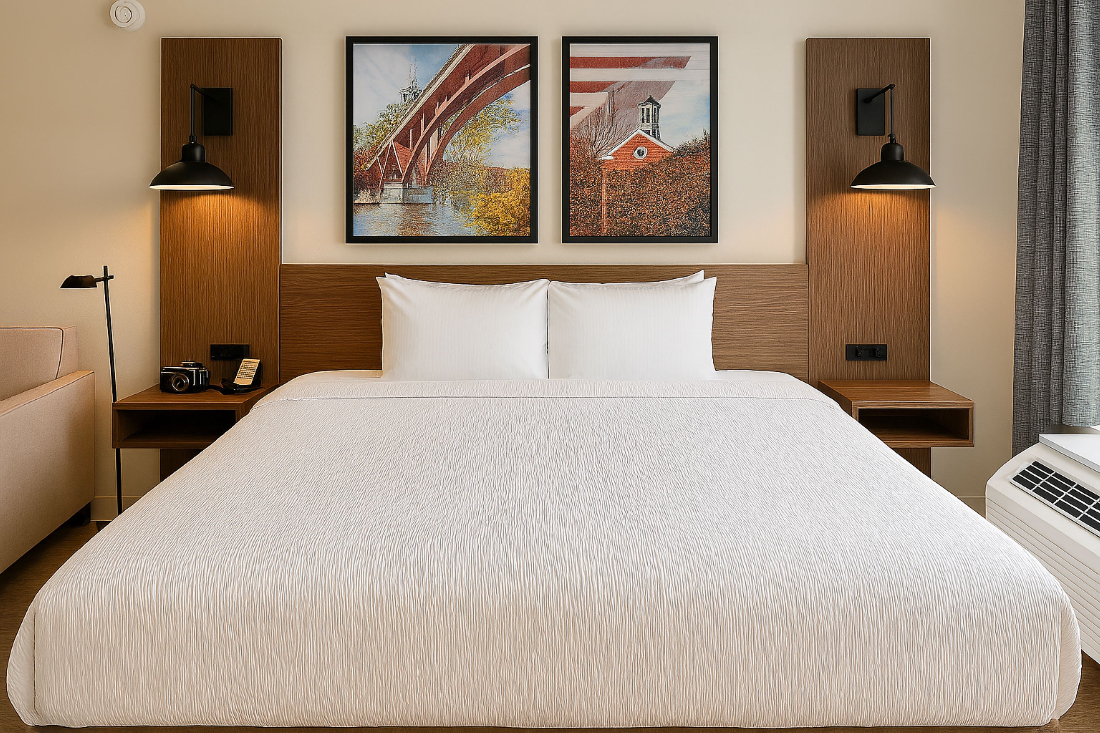 Guest room at the Hawthorn Extended Stay by Wyndham Mebane in Mebane, North Carolina